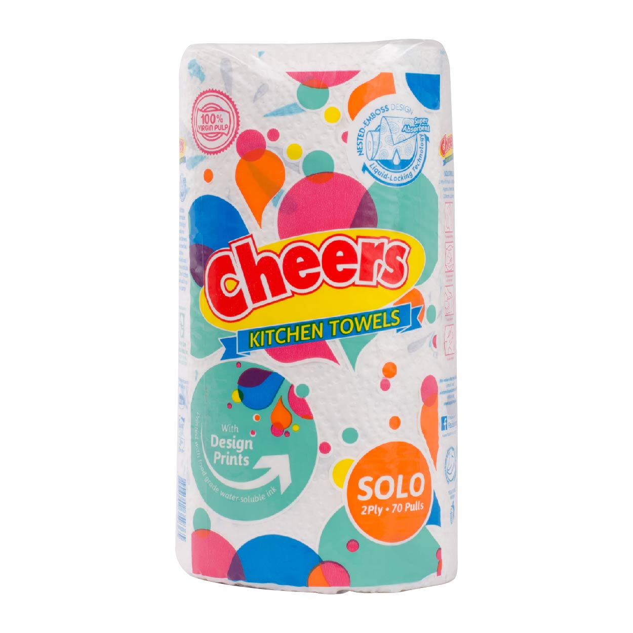Cheers Kitchen Towels 2 Ply 70 Pulls 1 Roll