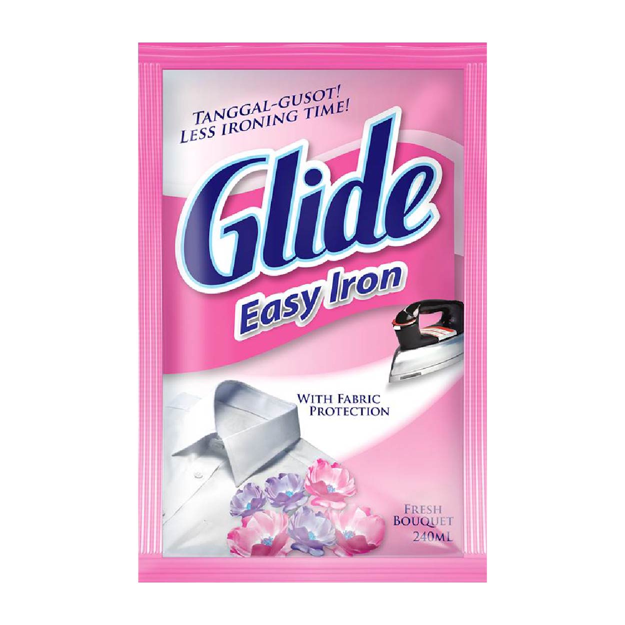 Glide Laundry Starch Easy Iron Powder Fresh Bouquet Refill 240ml