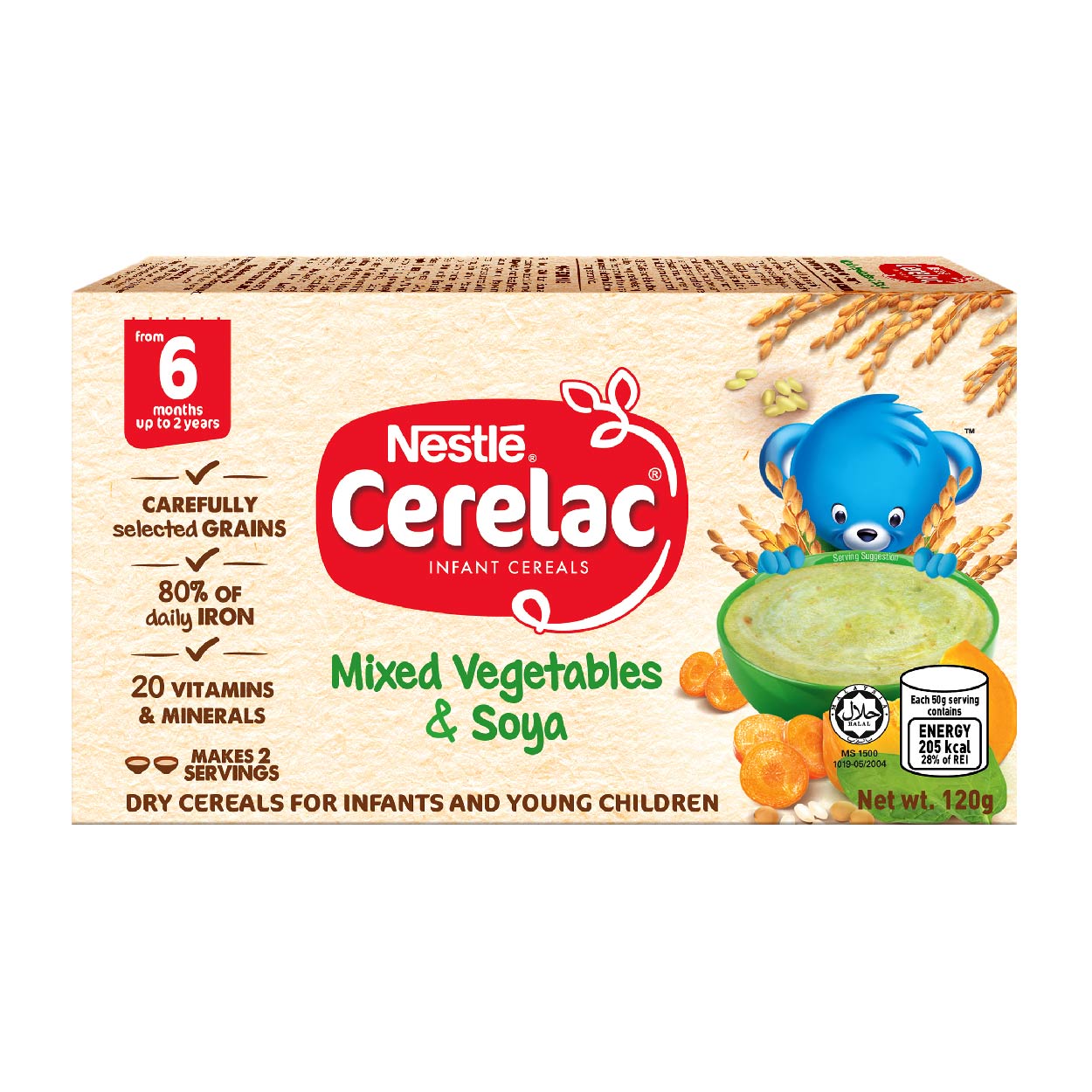 Nestle Cerelac Infant Cereals Mixed Vegetables & Soya 120g