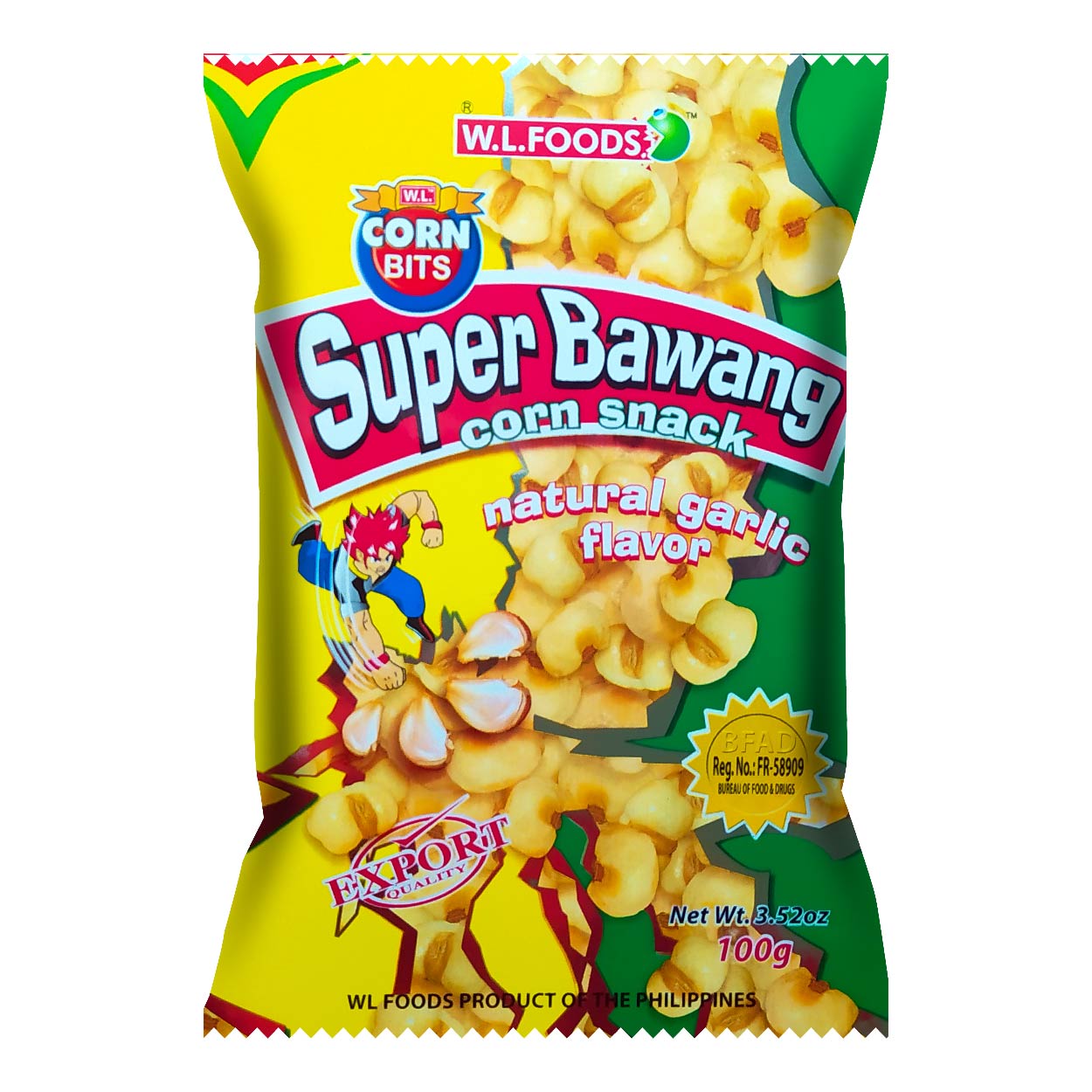 Super Bawang Corn Snack Natural Garlic 100g