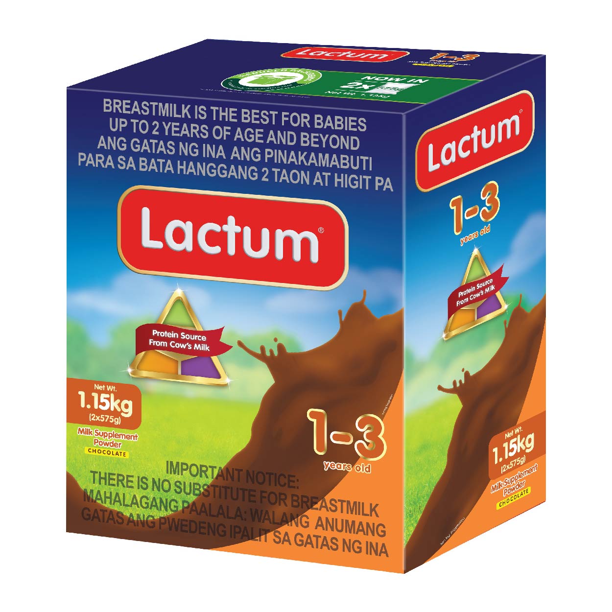 Lactum Milk Powder 1-3 years old Chocolate 1.15kg