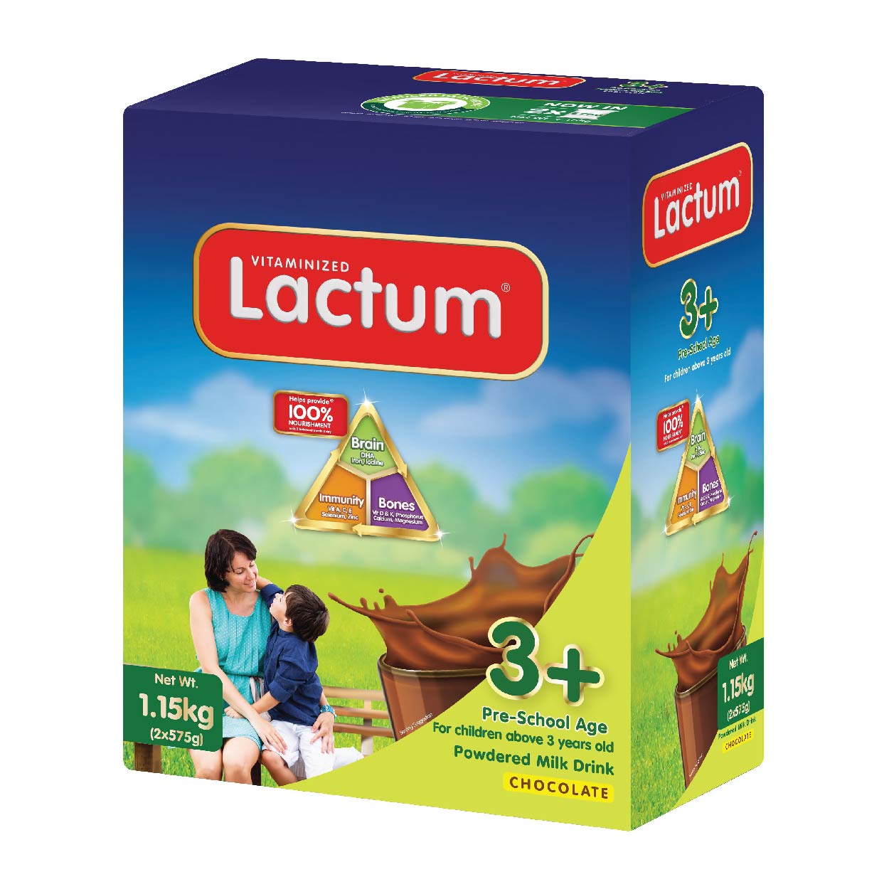 Lactum 3+ Pre-School Powdered Milk Drink Chocolate 1.15kg