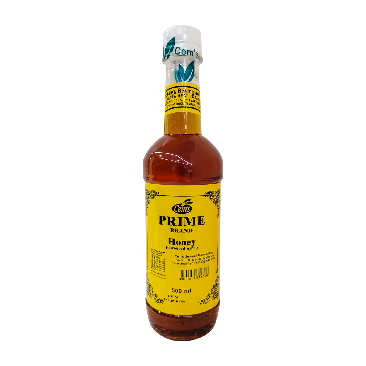 Cem's Prime Brand Honey Flavoured Syrup Bottle 500ml
