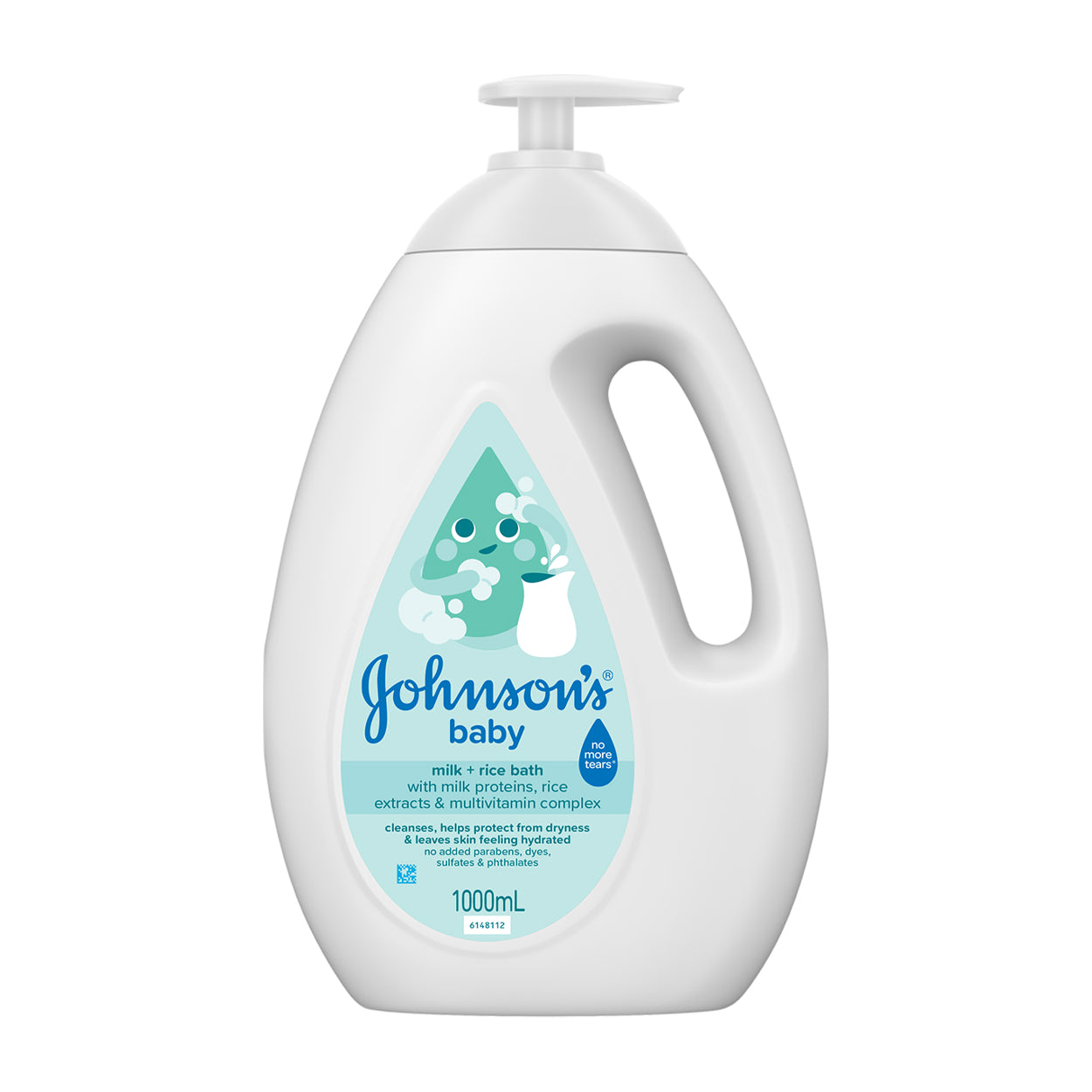 Johnsons Baby Bath Milk + Rice Pump 1000ml