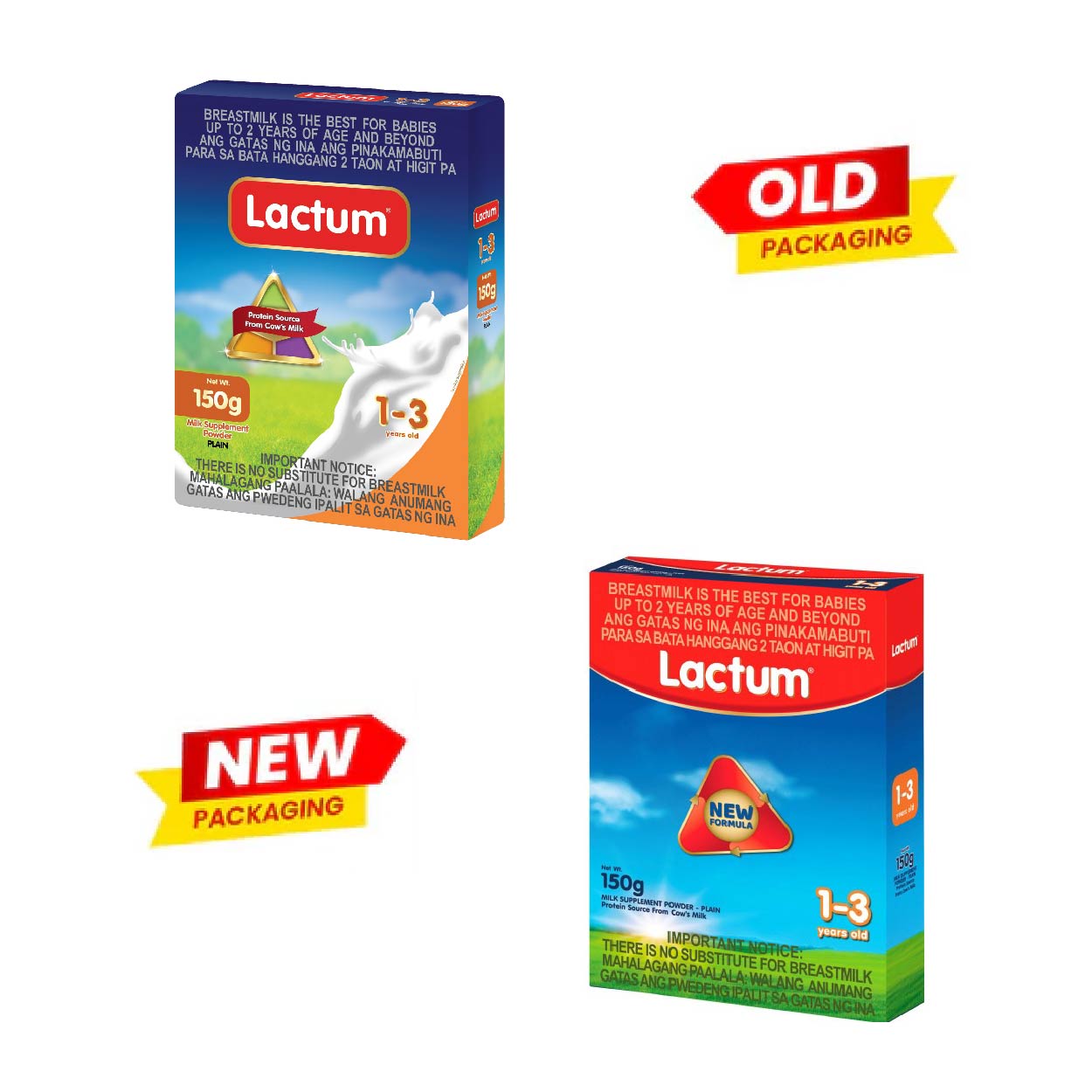 Lactum Milk Powder 1-3 years old Plain 150g