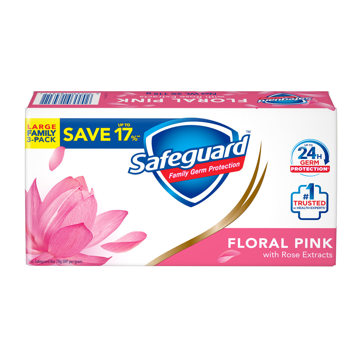 Safeguard Soap Floral Pink Large Family 3-Pack 3x115g
