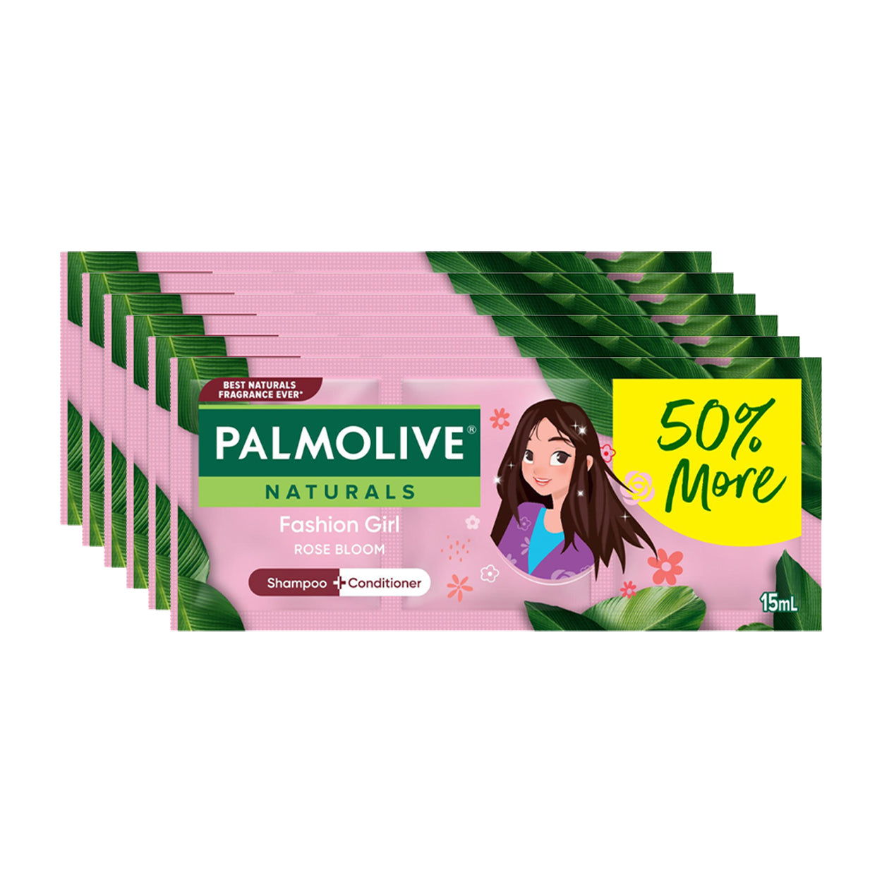 Palmolive Naturals Shampoo Fashion Girl Baby Pink 6x15ml