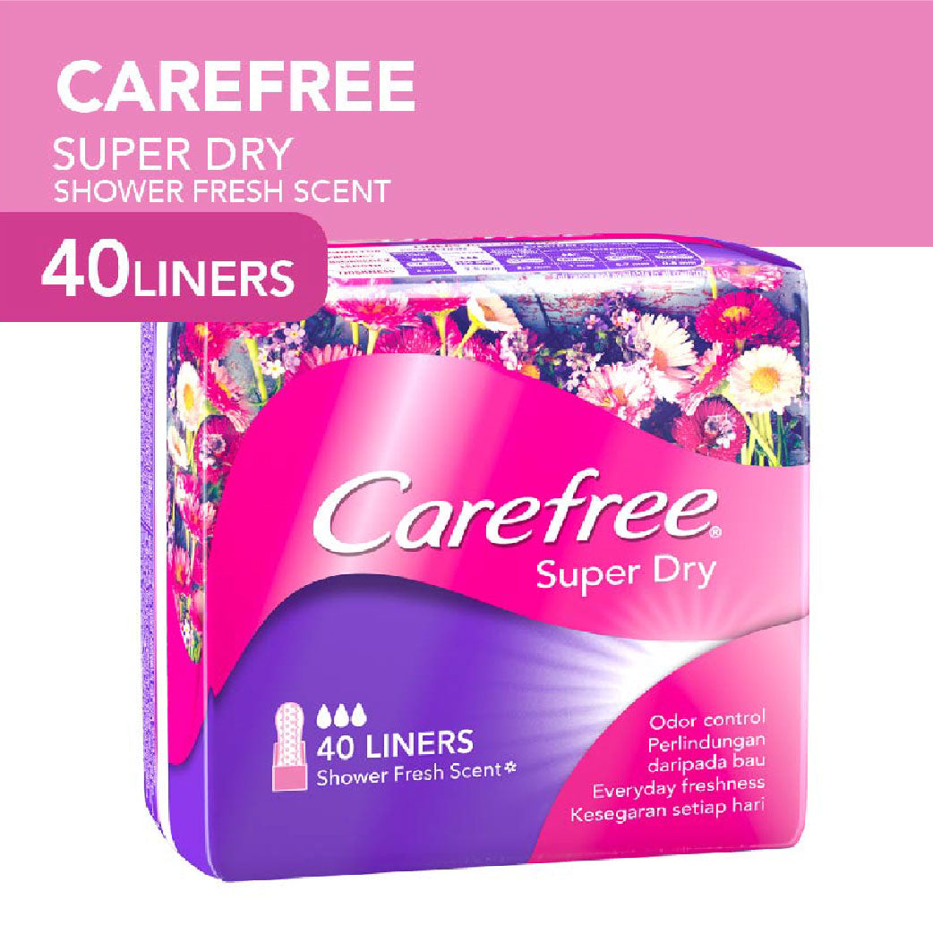 Carefree Super Dry Pantyliner Scented Regular 40s