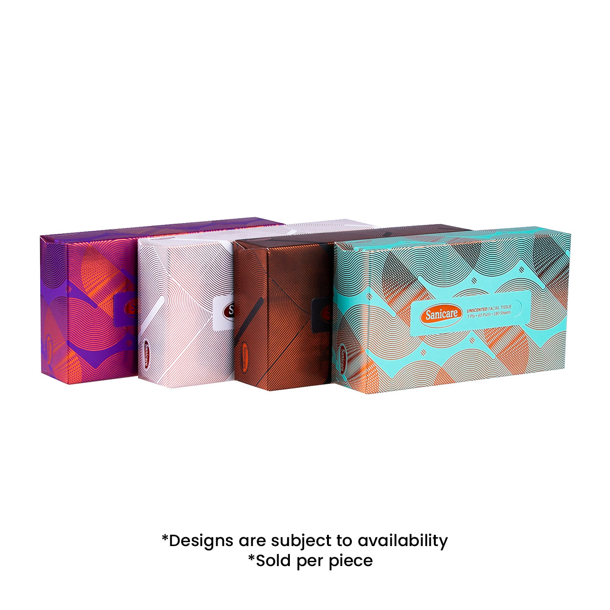 Sanicare Facial Tissue Box Unscented 3 Ply 60 Pulls
