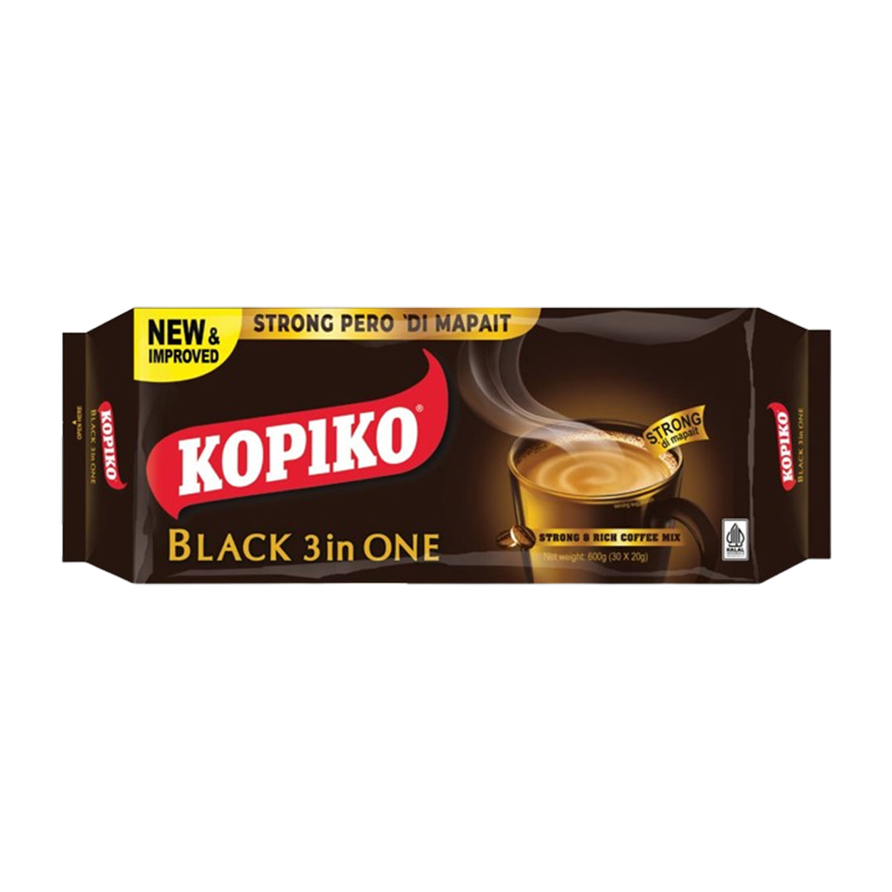 Kopiko Black 3in1 Strong & Rich Coffee Mix Bag 30x20g
