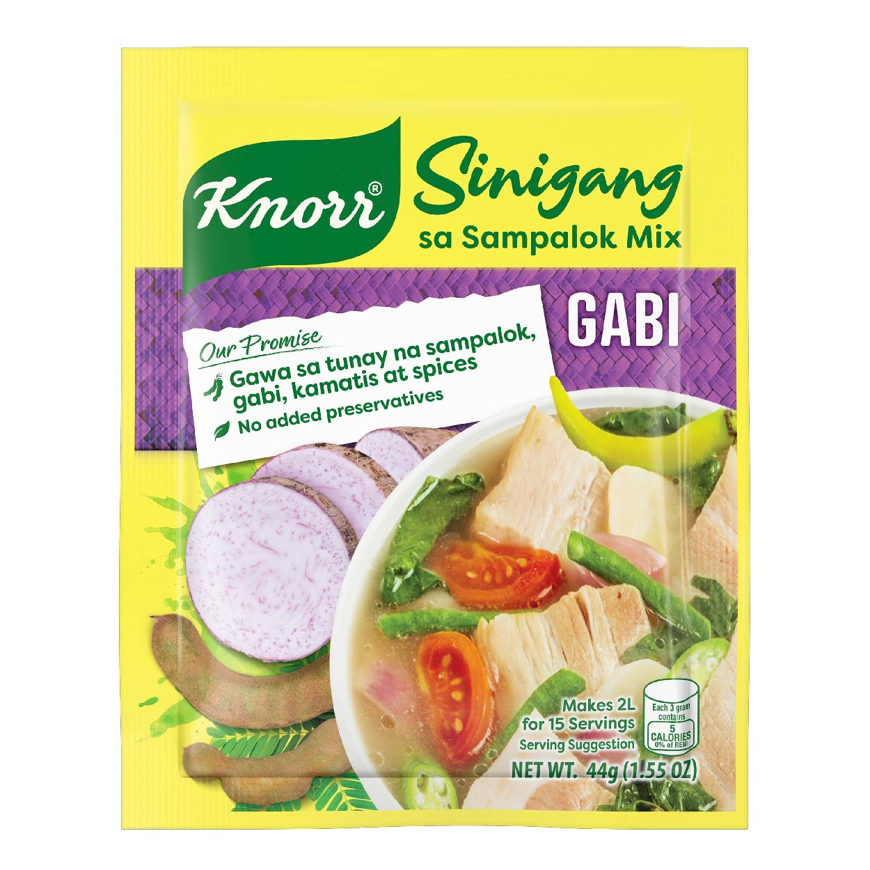 Knorr Sinigang sa Sampalok Gabi 44g×5 Knorr Sinigang Sa Sampalok with Gabi 44g – Ever Supermarket