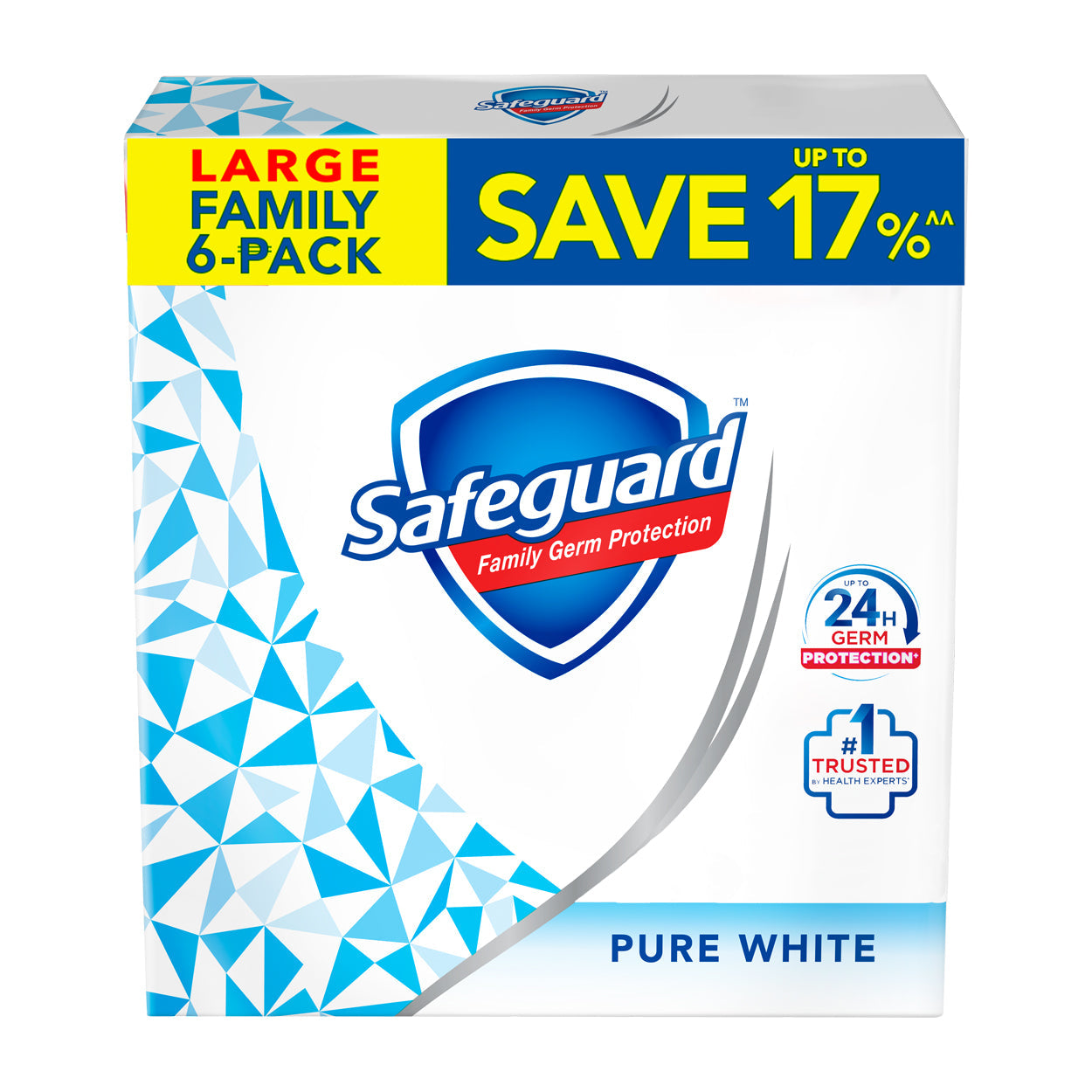 Safeguard Soap Pure White Large Family 6-Pack 6x115g