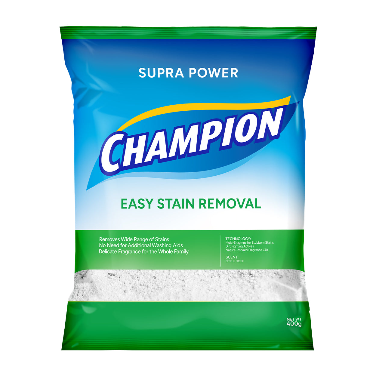 Champion Detergent Powder Easy Stain Removal 400g