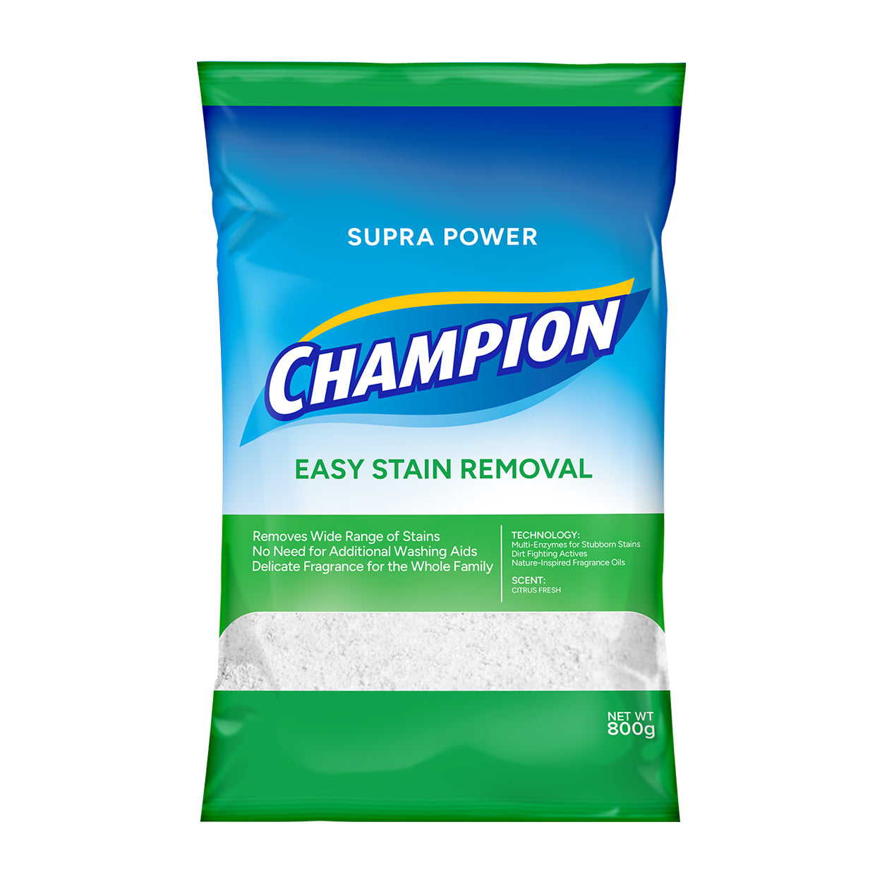 Champion Detergent Powder Easy Stain Removal 800g