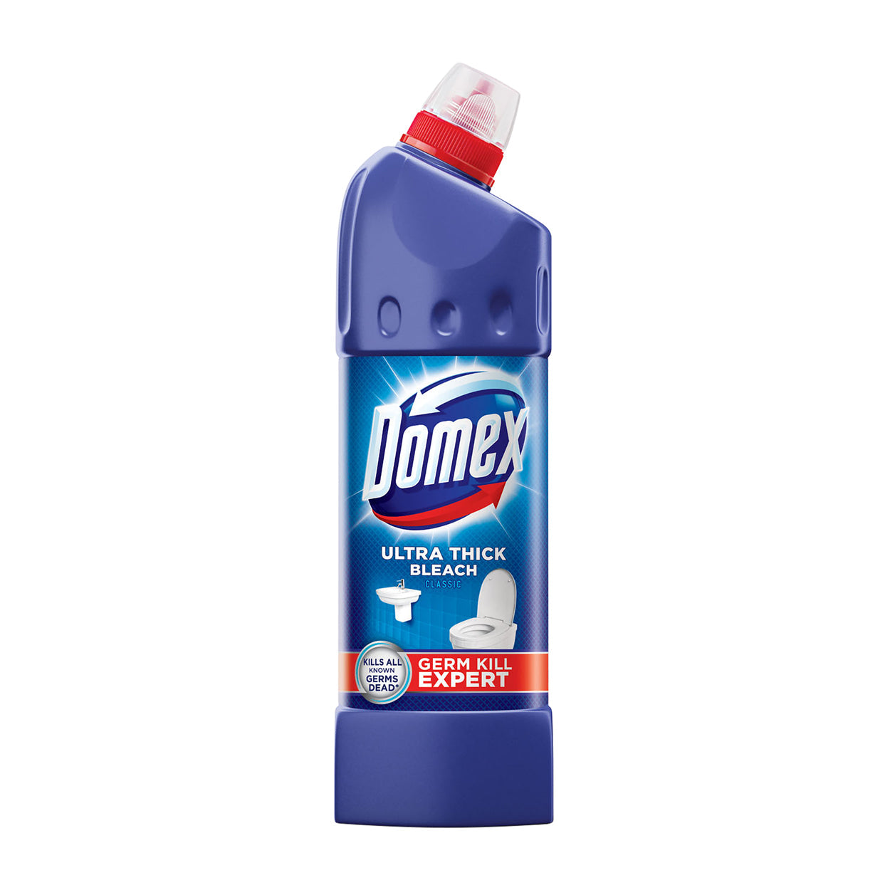 Domex Ultra Thick Bleach Toilet Cleaner Classic Blue 500ml Bottle