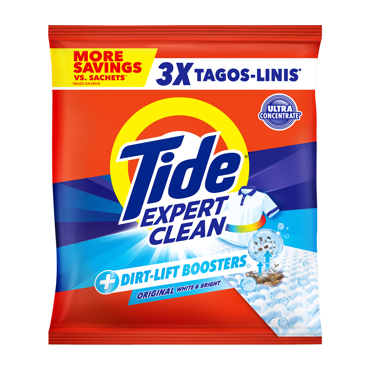Tide Expert Clean Laundry Powder Original White & Bright 650g