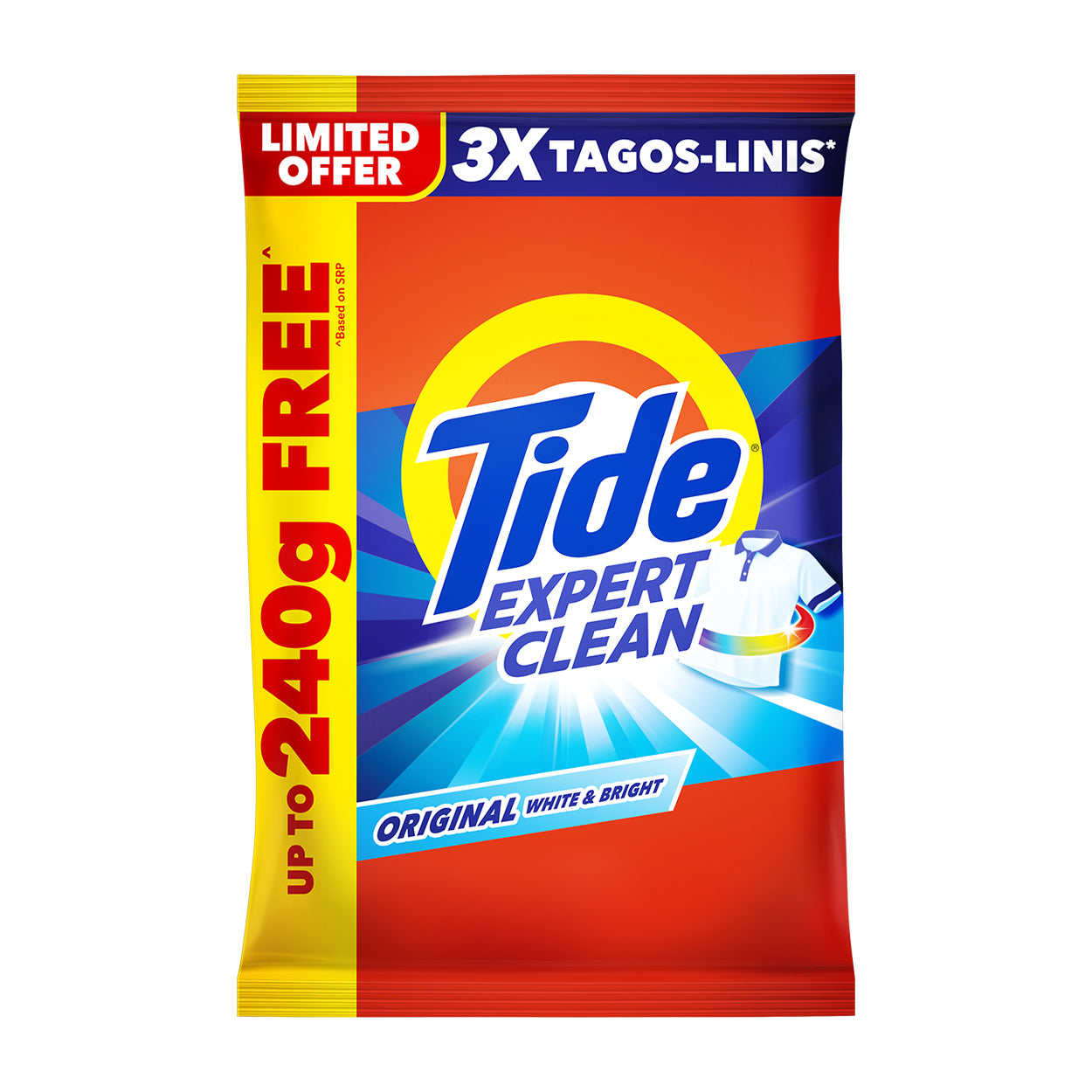 Tide Expert Clean LaundryPowderOriginal White&Bright 1.25kg/1500g