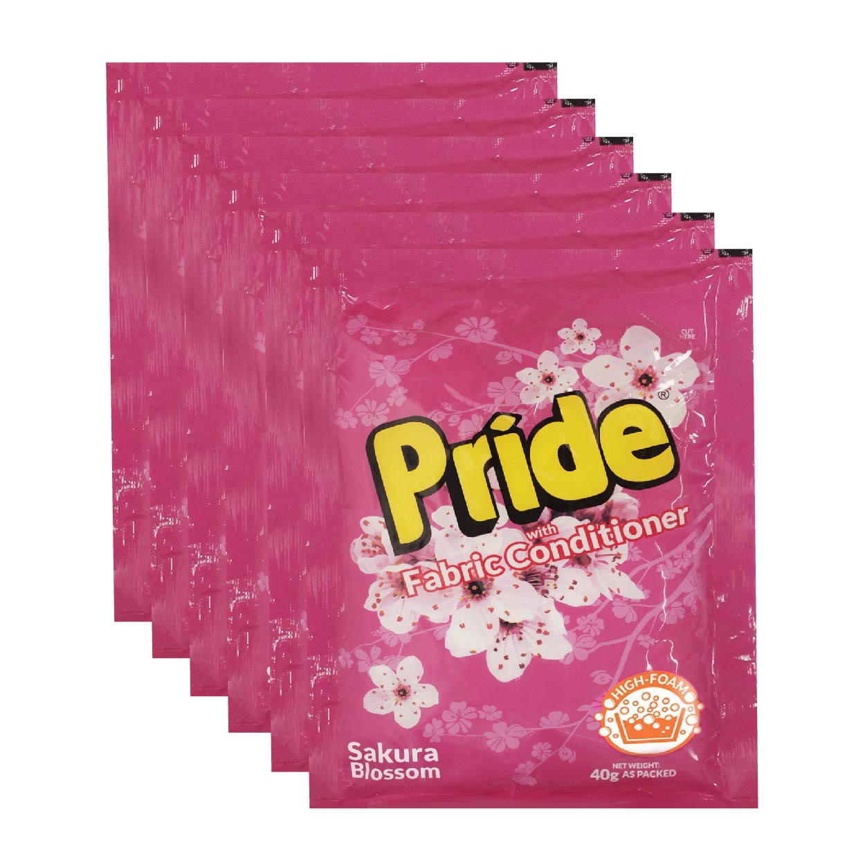 Pride Laundry Detergent with FabricConditioner SakuraBlossom6x40g