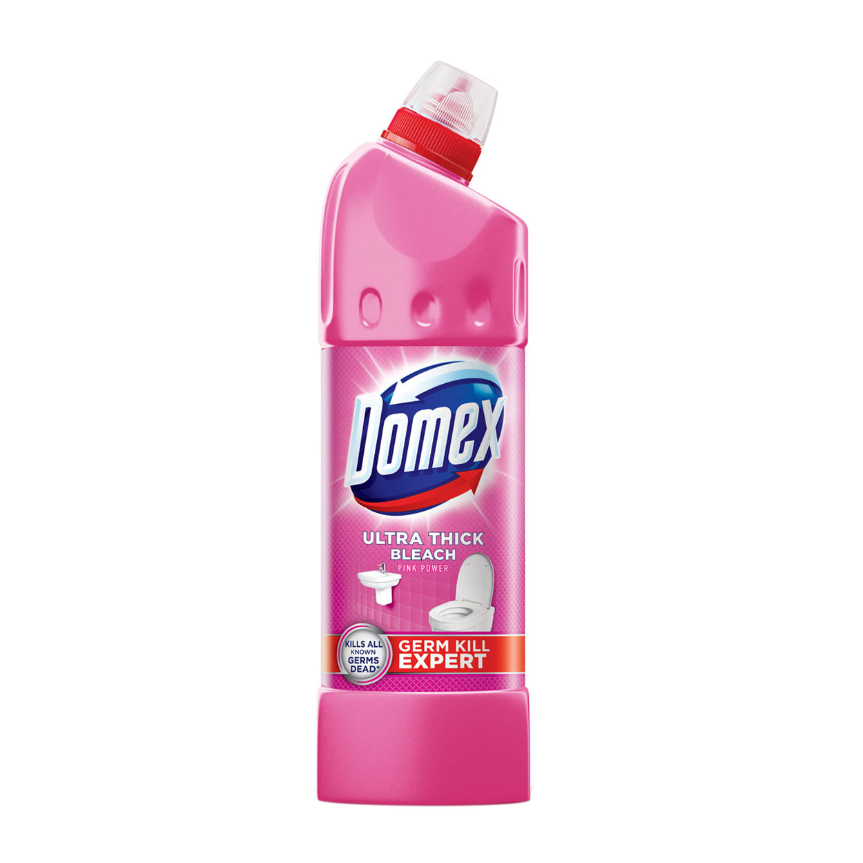Domex Ultra Thick Bleach Toilet Cleaner Pink Power 500ml Bottle