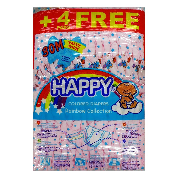 Happy Colored Diapers Rainbow Collection M 30s