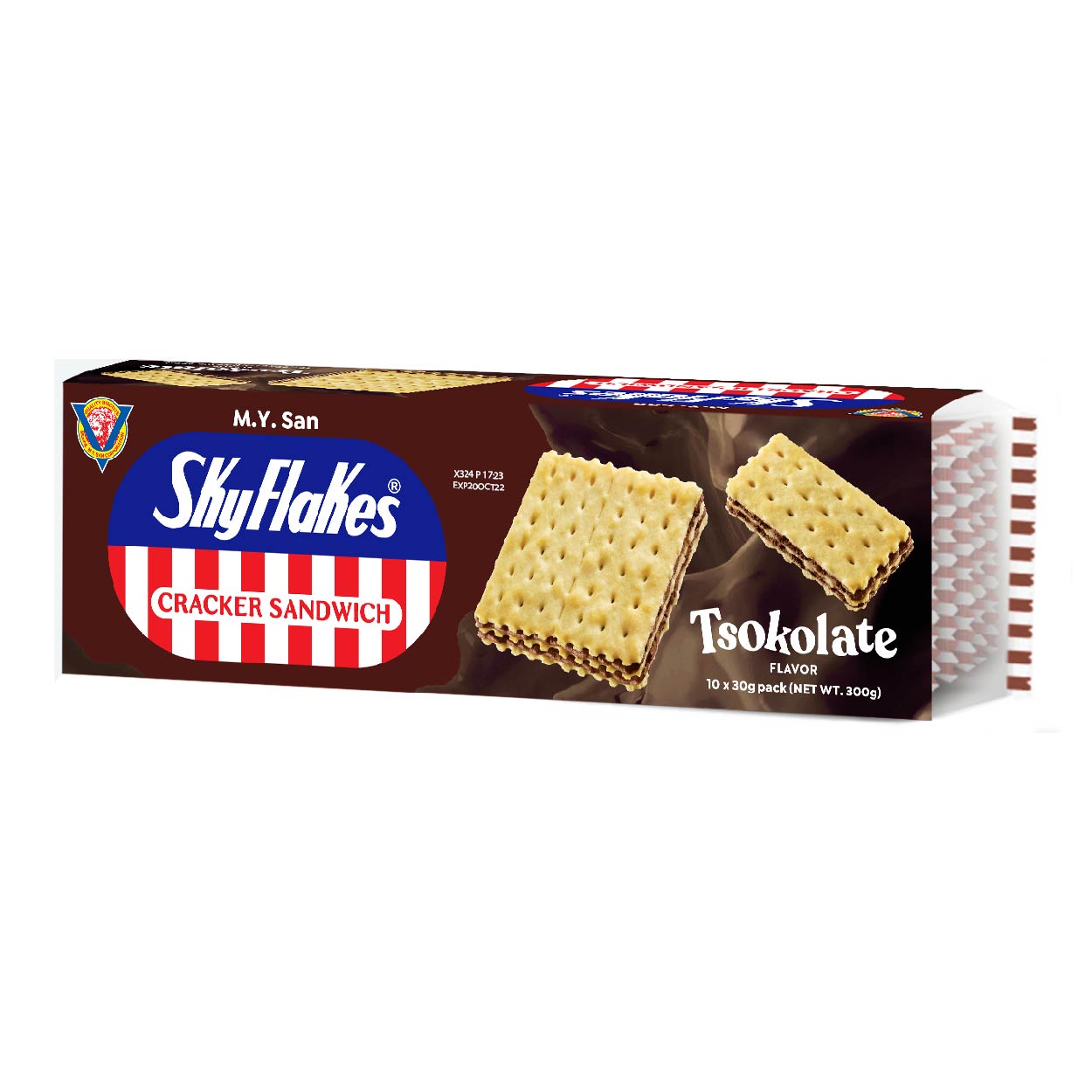 SkyFlakes Cracker Sandwich Tsokolate 10x30g