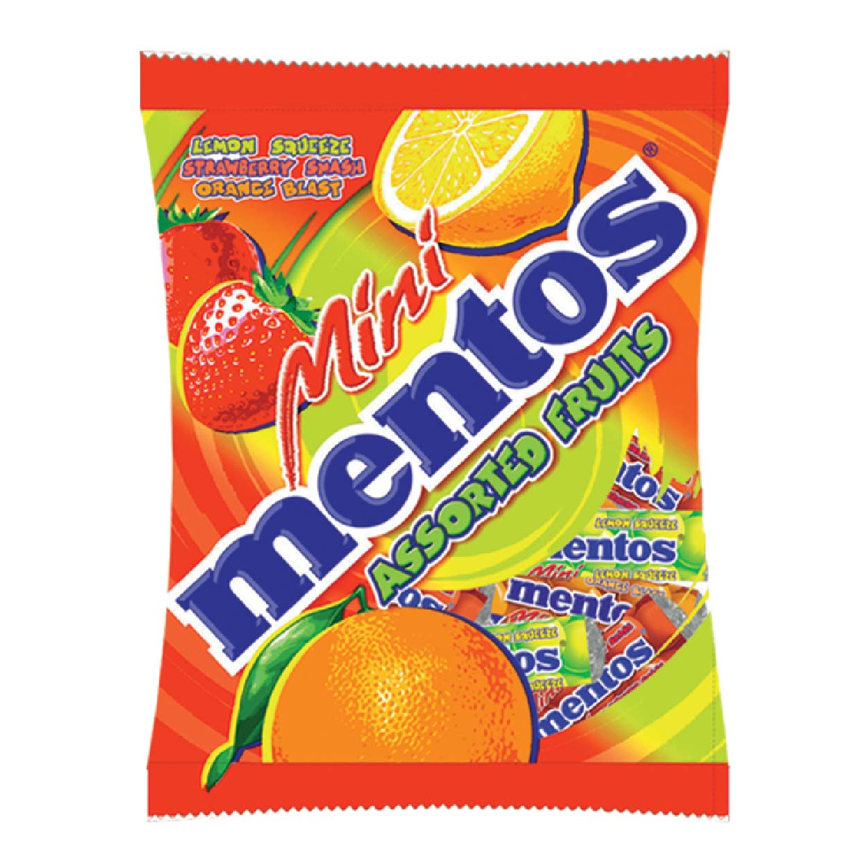 Mentos Mini Assorted Fruits Chewy Dragees Candy 20s