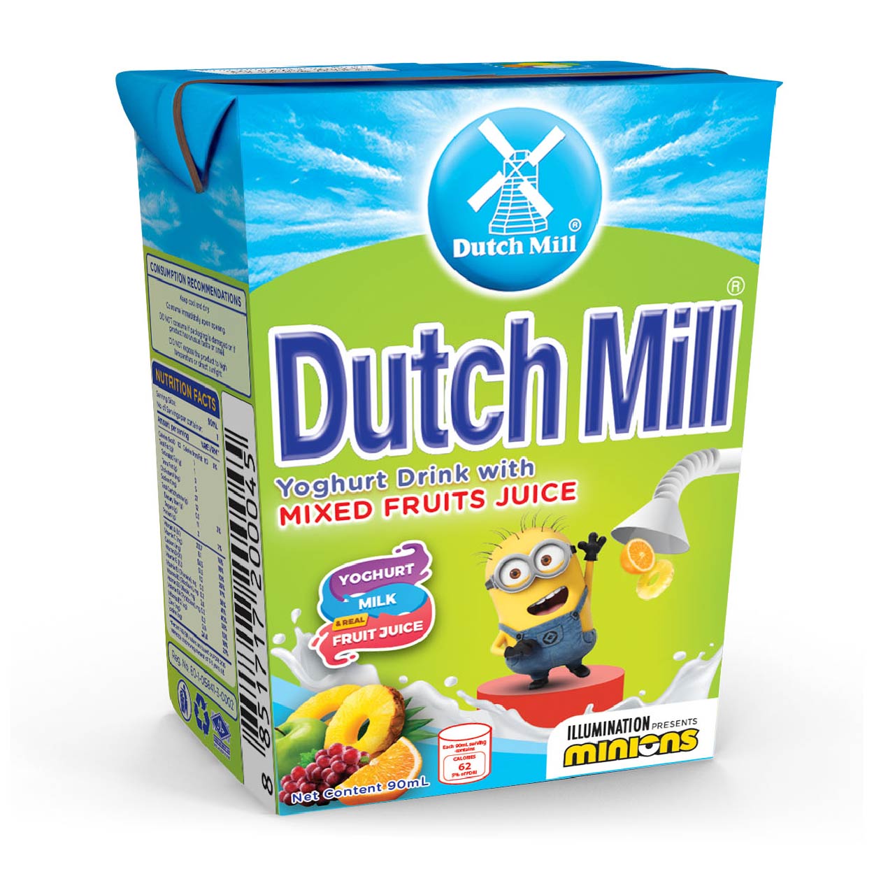 Dutch Mill Yoghurt Drink Mixed Fruits 90ml