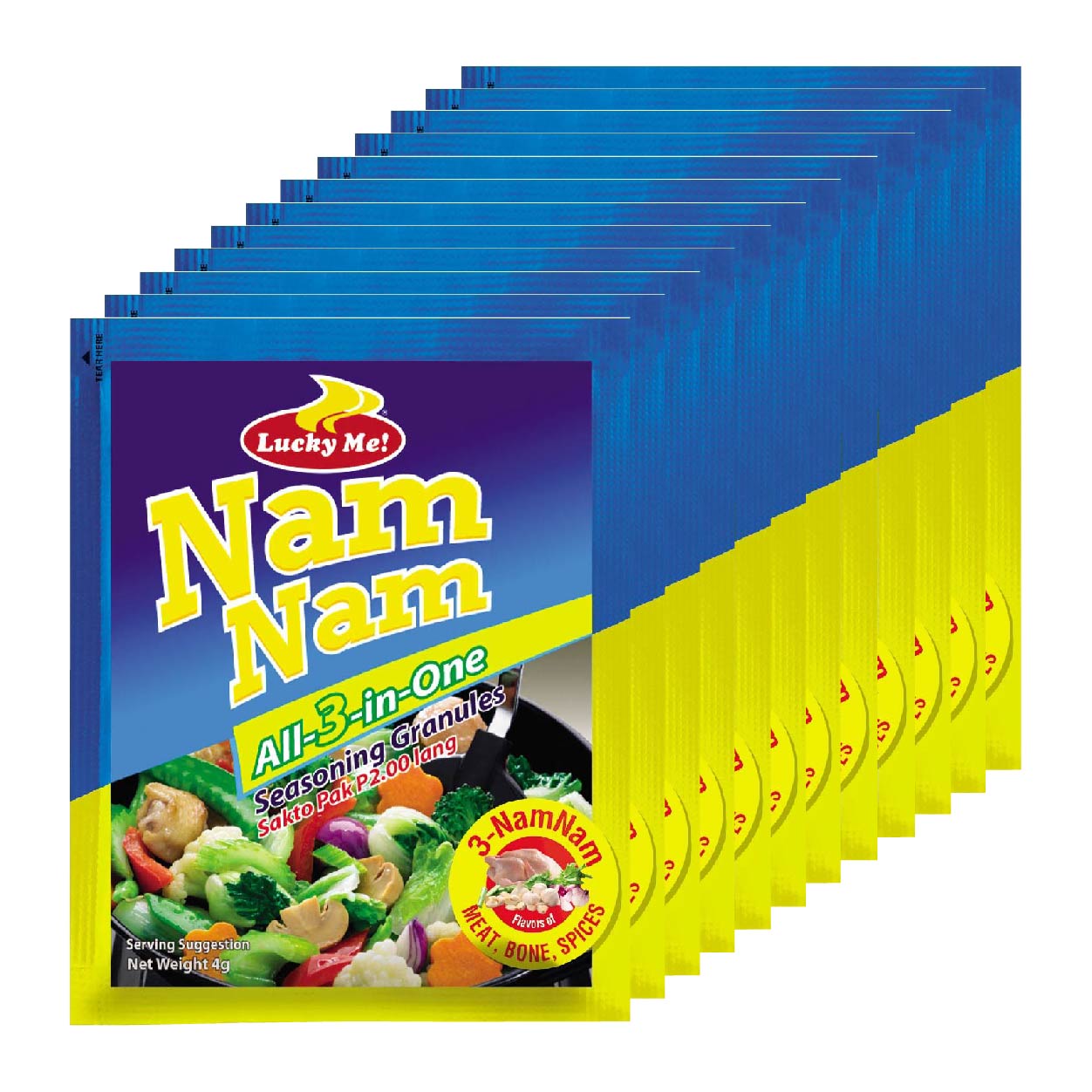 Lucky Me Nam Nam All 3in1 Seasoning Granules 12x4g