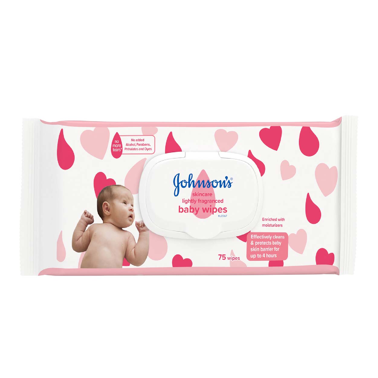 Johnsons Baby Wipes Lightly Fragranced 75s