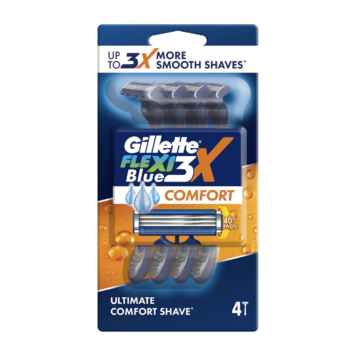 Gillette Razor Flexi Blue 3X Comfort 4s