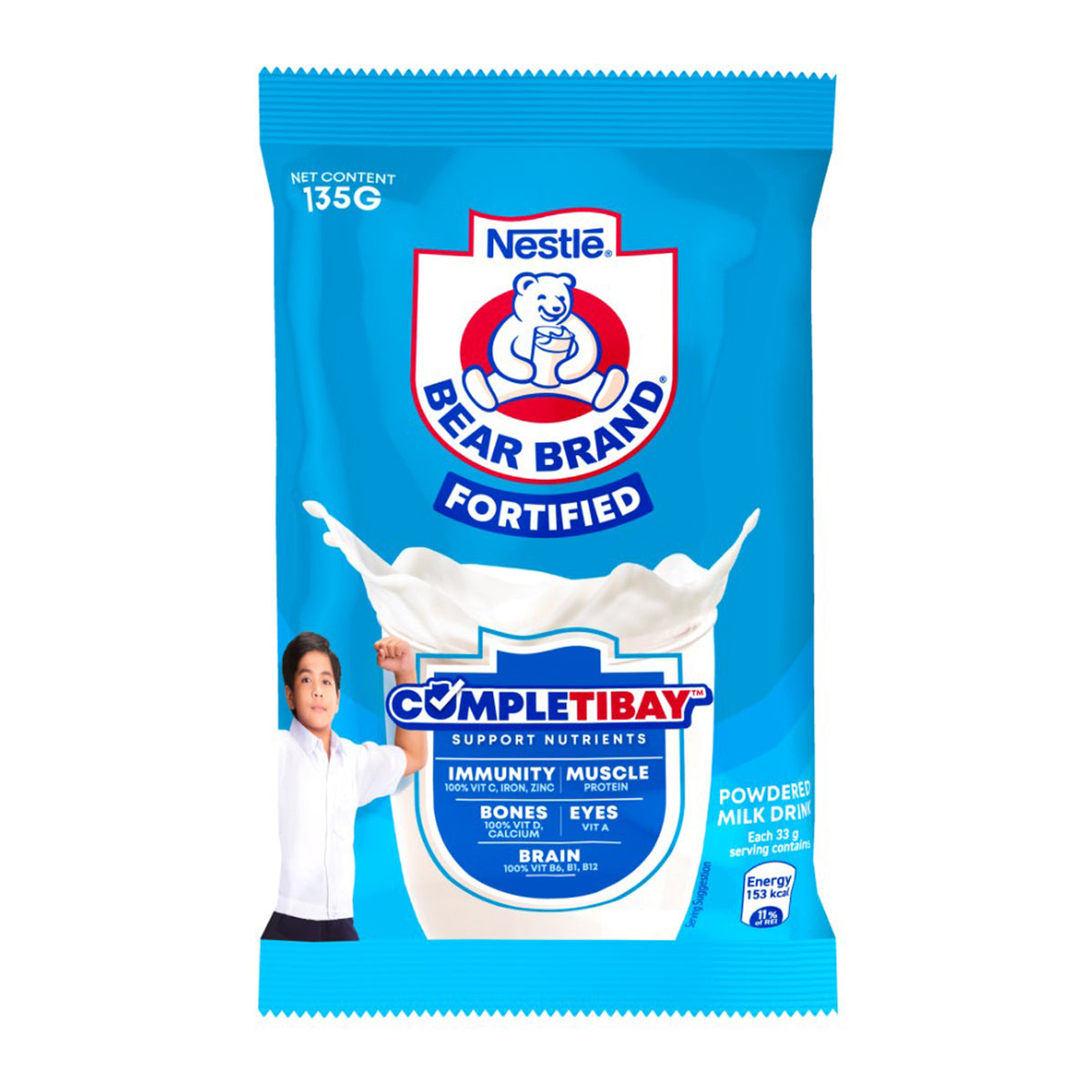 Bear Brand Fortified Powdered Milk Drink 135g