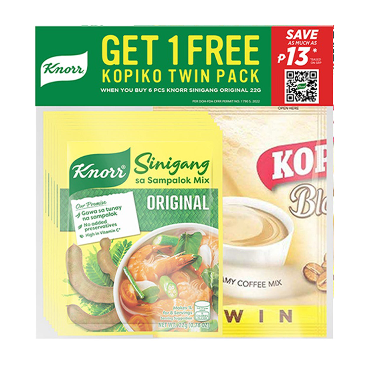 Knorr Sinigang sa Sampalok Mix Original 6x22g with Free