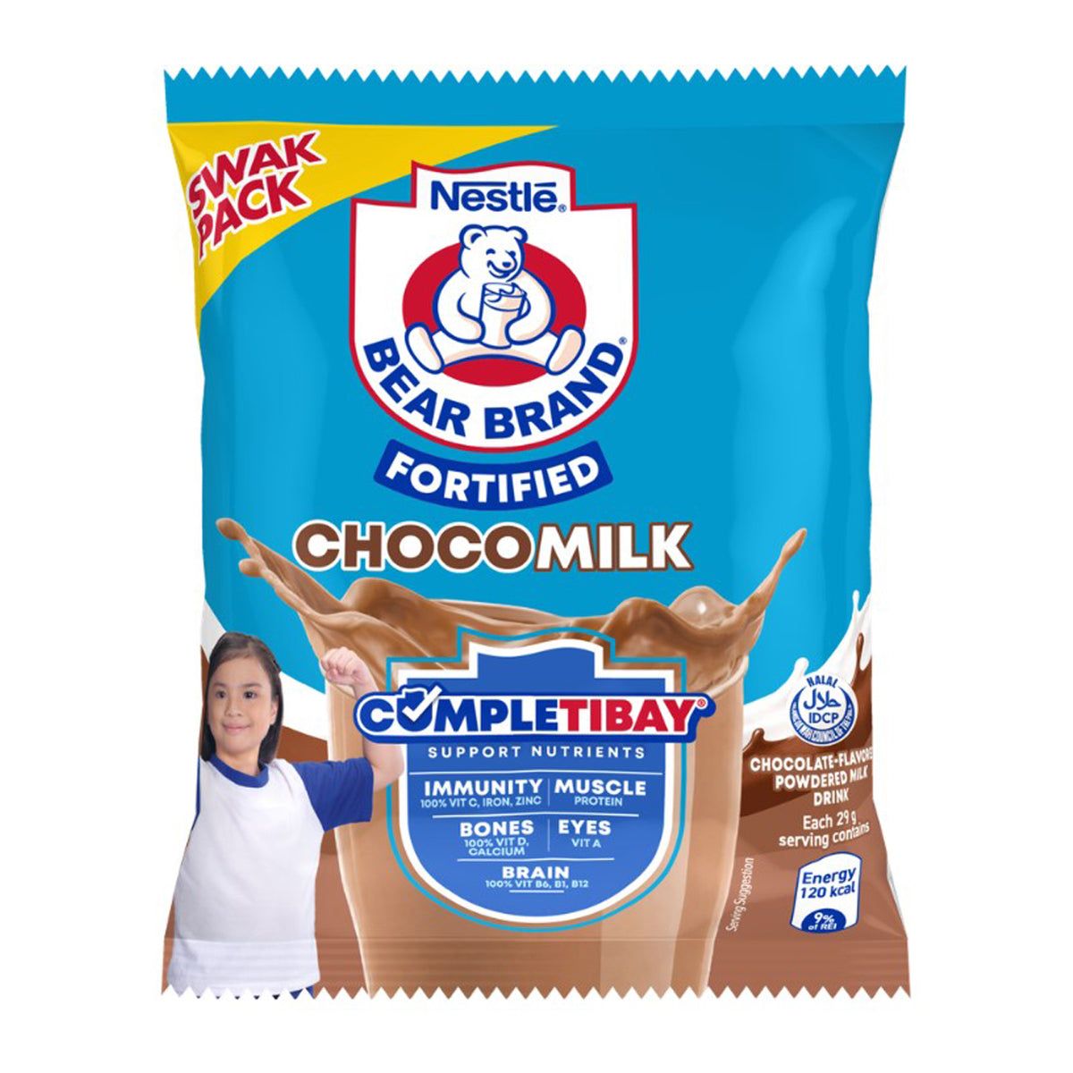 Bear Brand Fortified ChocoMilk Drink Swak Pack 29g