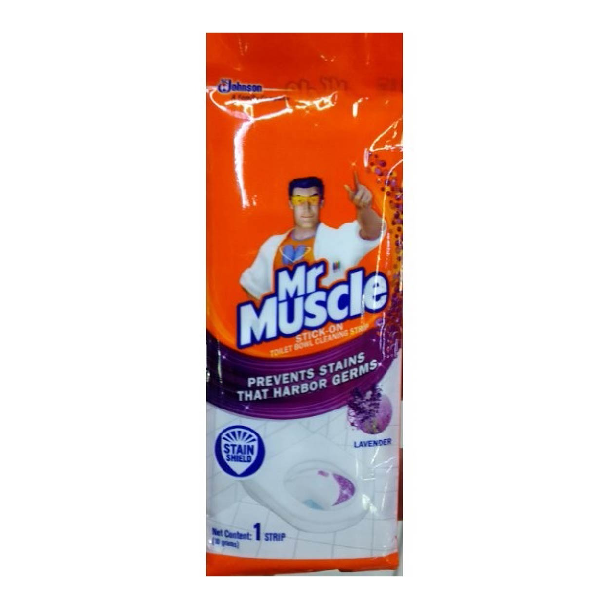 Mr Muscle Stick-On Toilet Bowl Cleaning Strips Lavender 10g 1s