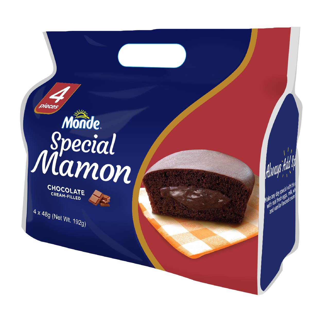 Monde Special Mamon Chocolate Cream-Filled 4x48g