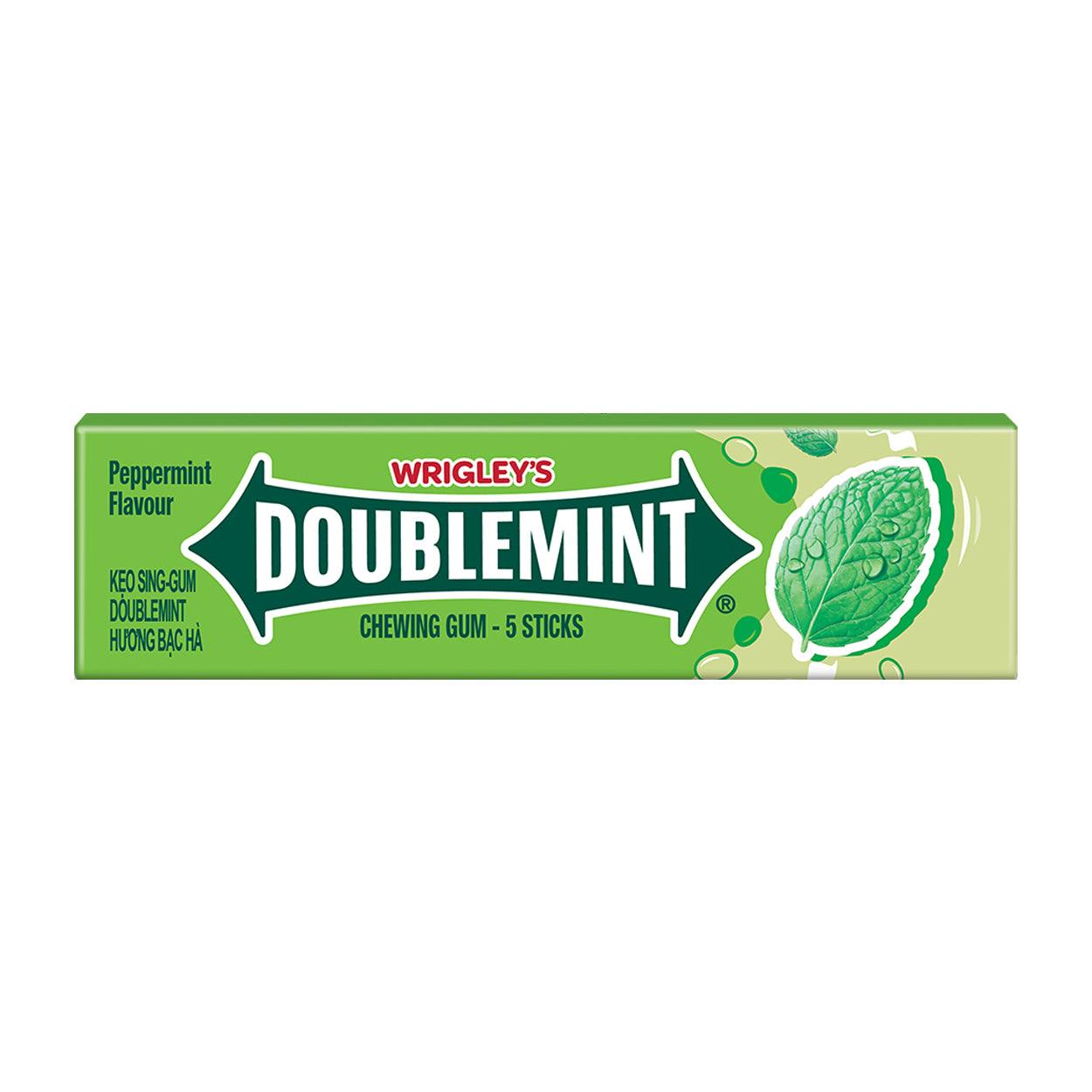 Wrigley's Doublemint Peppermint Chewing Gum 5 Sticks 13.5g