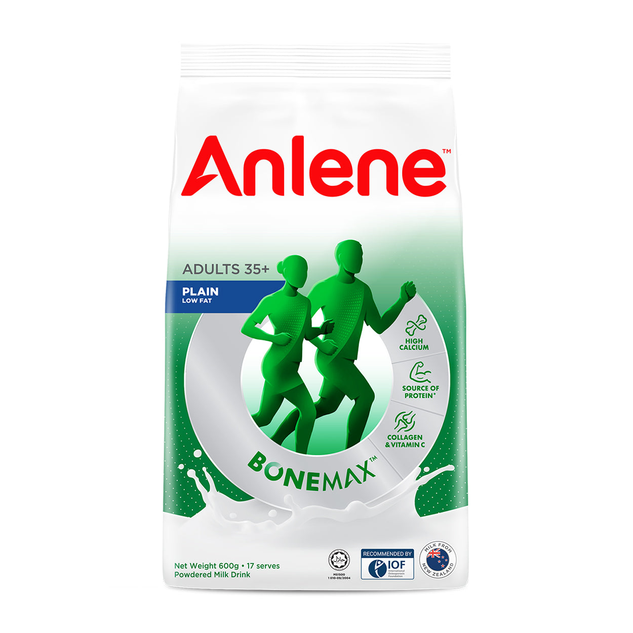 Anlene Bonemax Adults 35+ Powdered Milk Drink Plain 600g