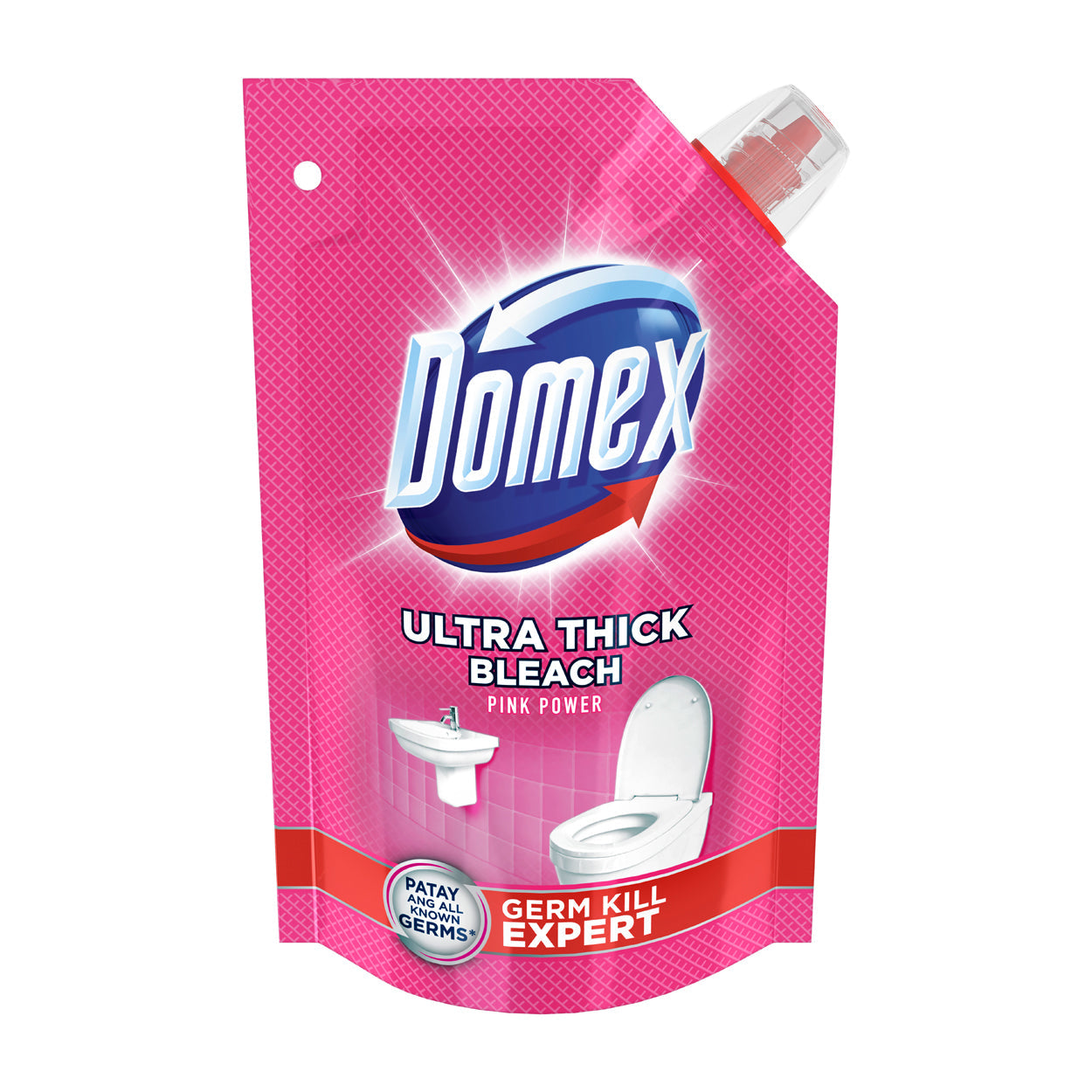 Domex Ultra Thick Bleach Toilet Cleaner Pink Power 140ml Refill