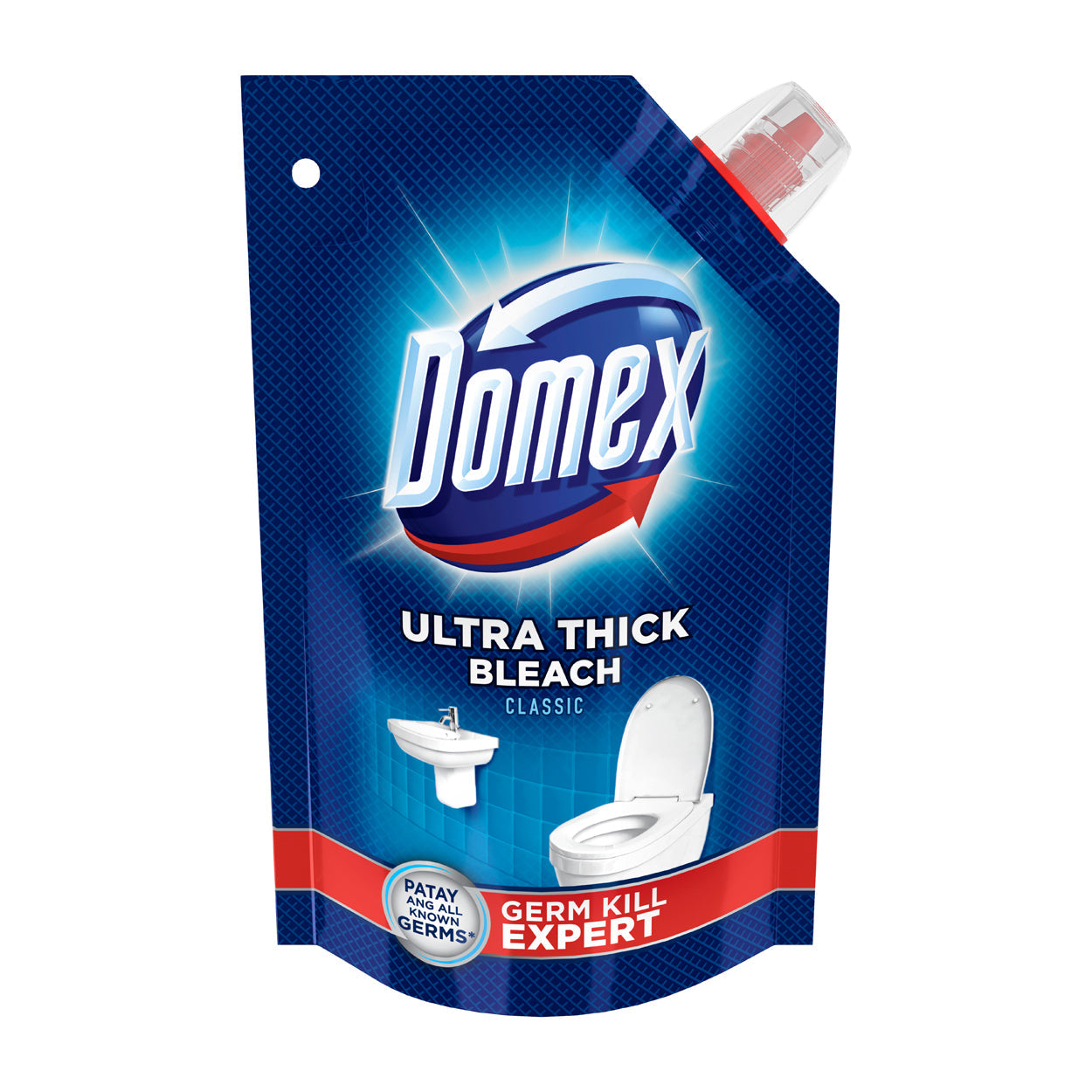 Domex Ultra Thick Bleach Toilet Cleaner Classic Blue 140ml Refill