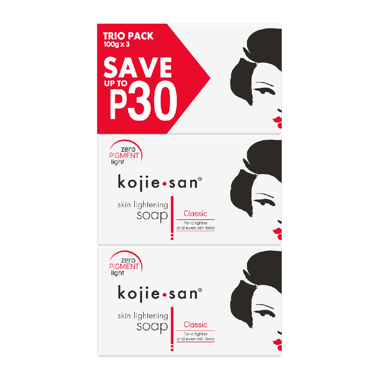 Kojiesan Skin Lightening Classic Soap Trio Pack 100gx3s SAVE