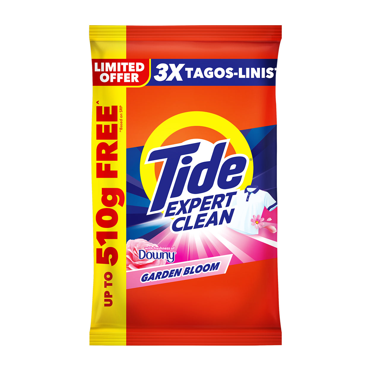 Tide Expert Clean Laundry Powder Downy Garden Bloom 2.575kg/3090g