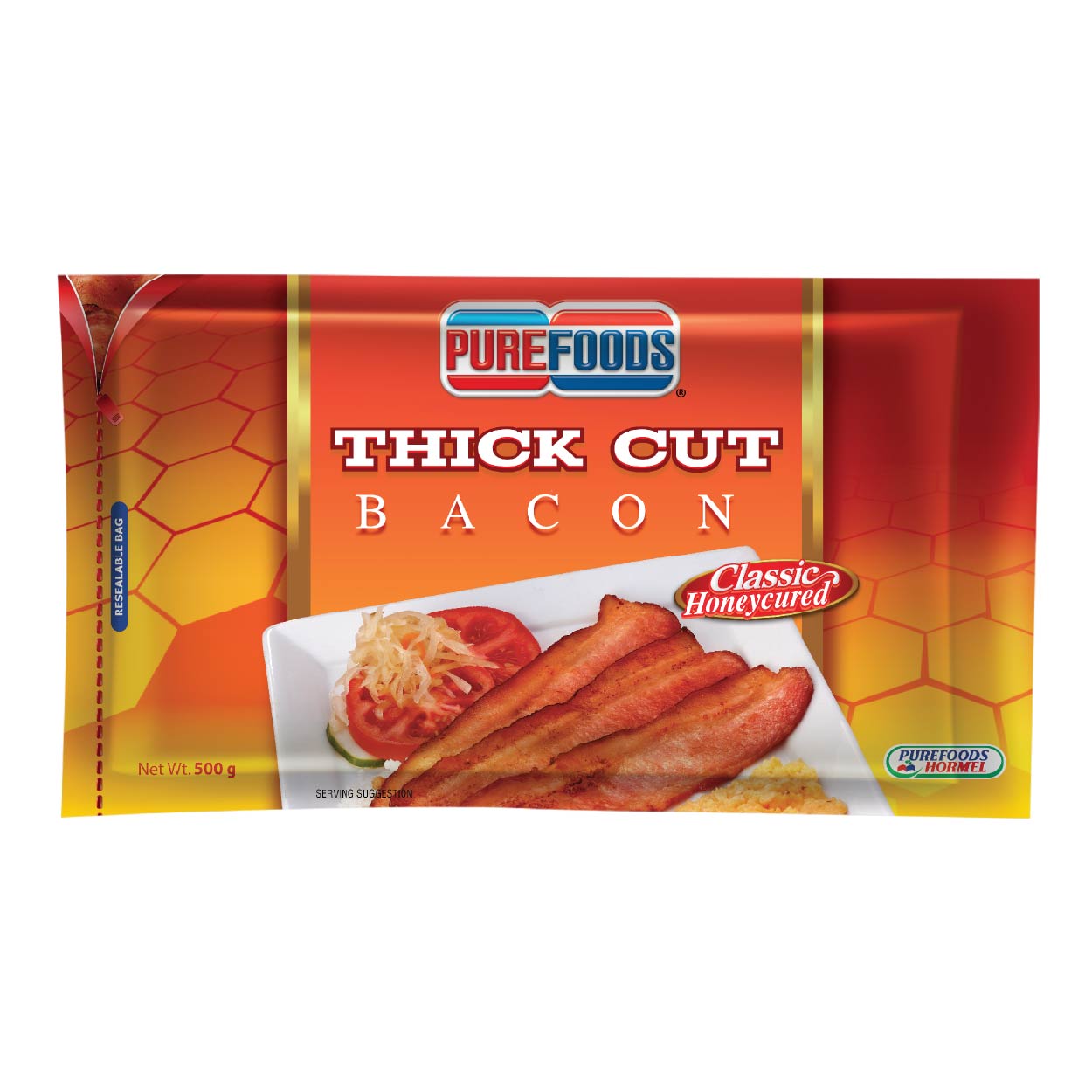 Purefoods Honeycured Bacon Thick Cut 500g