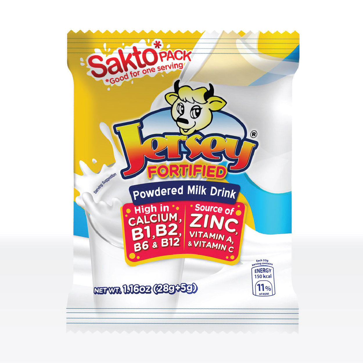Jersey Fortified Powdered Milk Drink Sakto Pack 28g+5g
