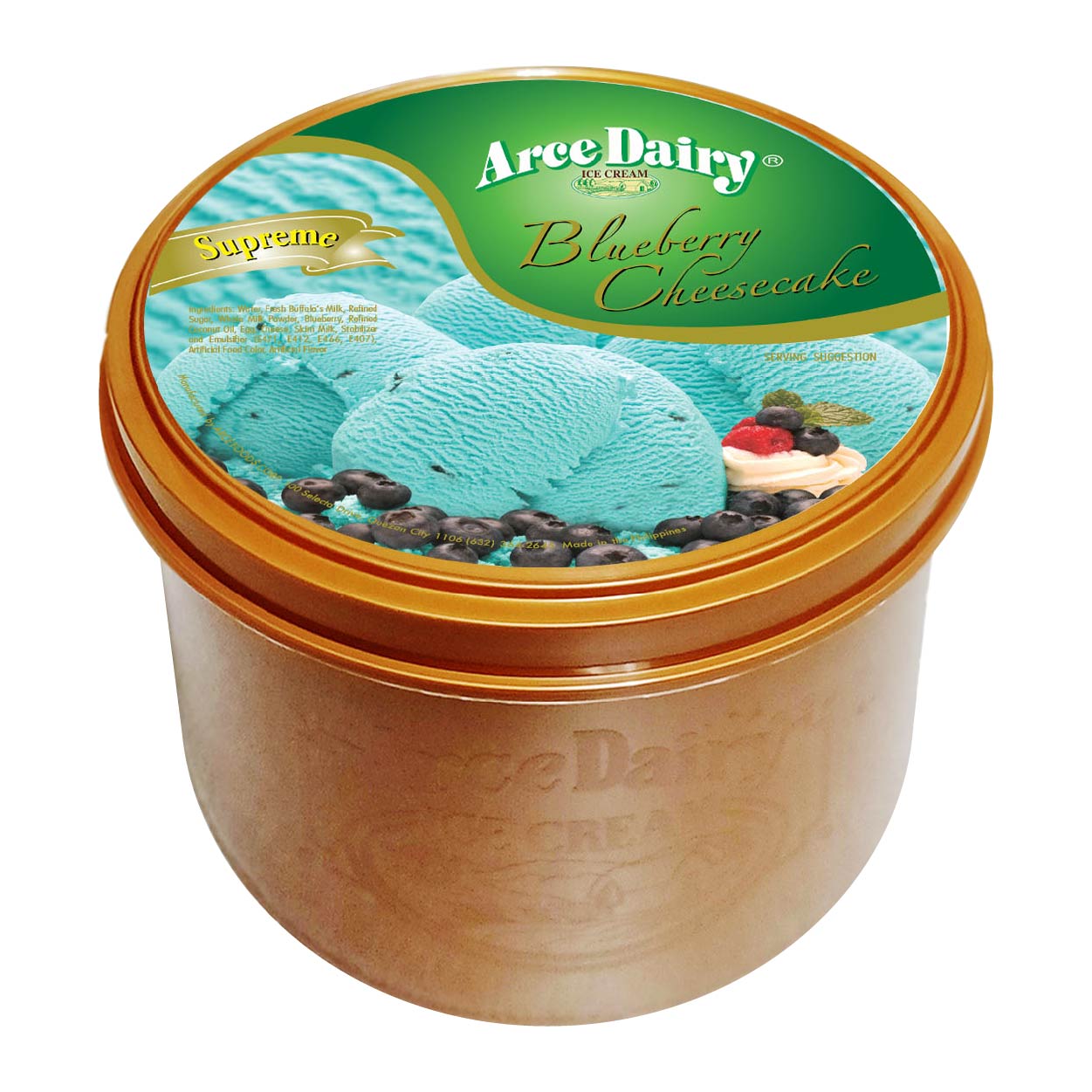 Arce Dairy Supreme Blueberry Cheesecake Ice Cream 425ml