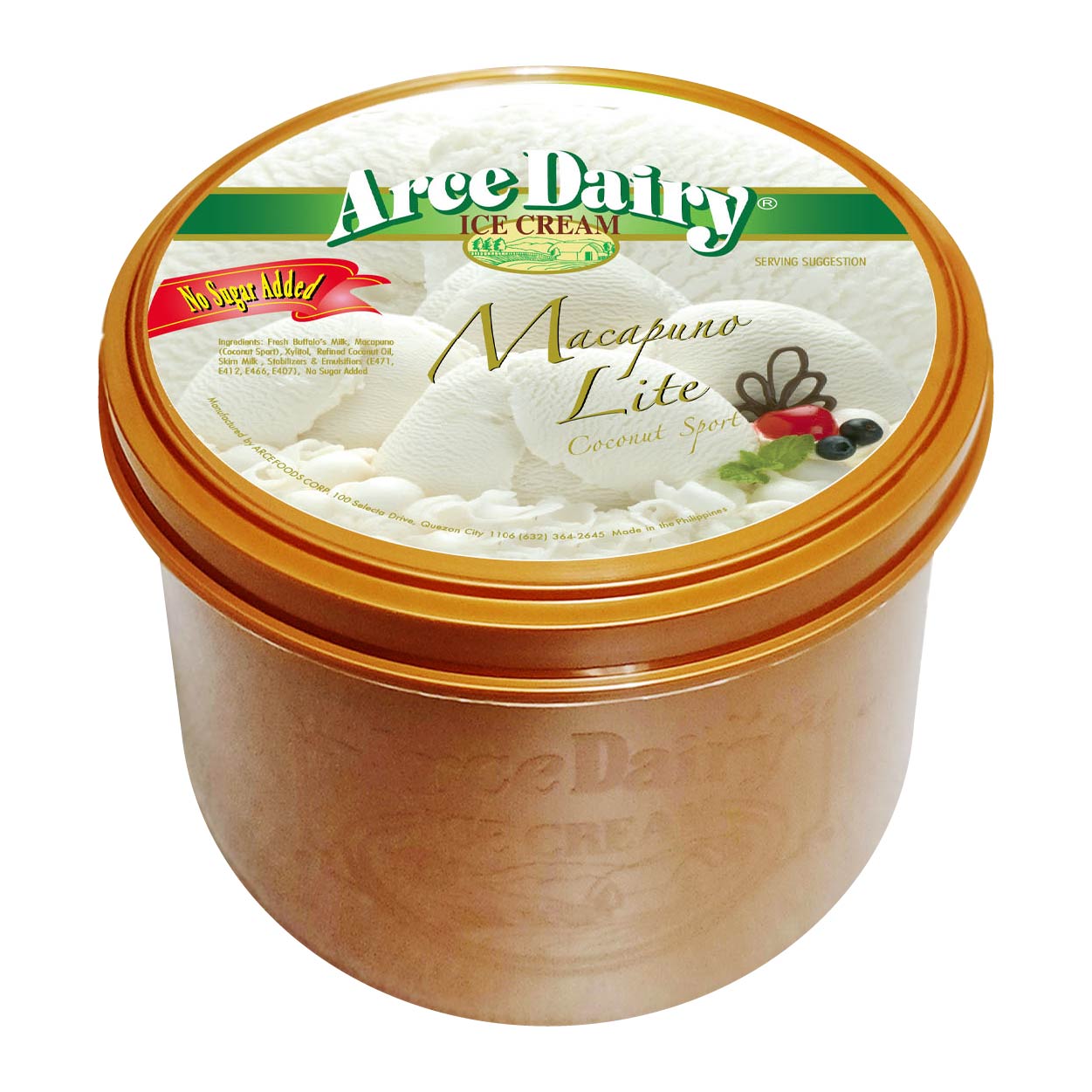 Arce Dairy No Sugar Macapuno Lite Ice Cream 425ml