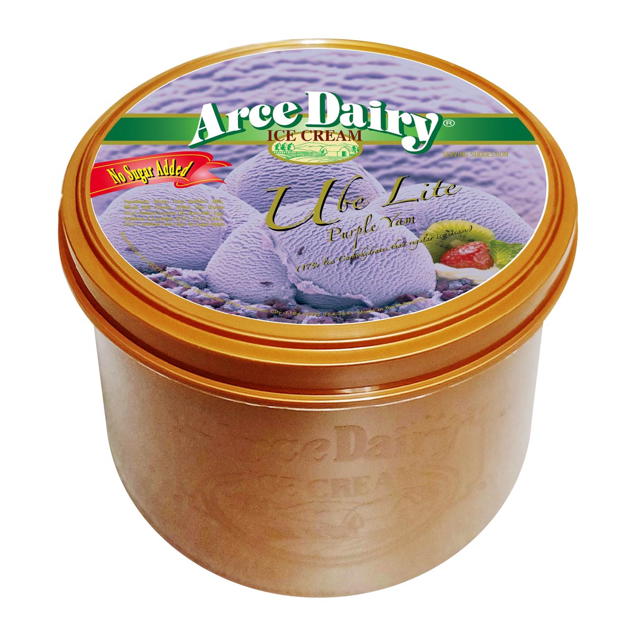 Arce Dairy No Sugar Ube Lite Ice Cream 425ml