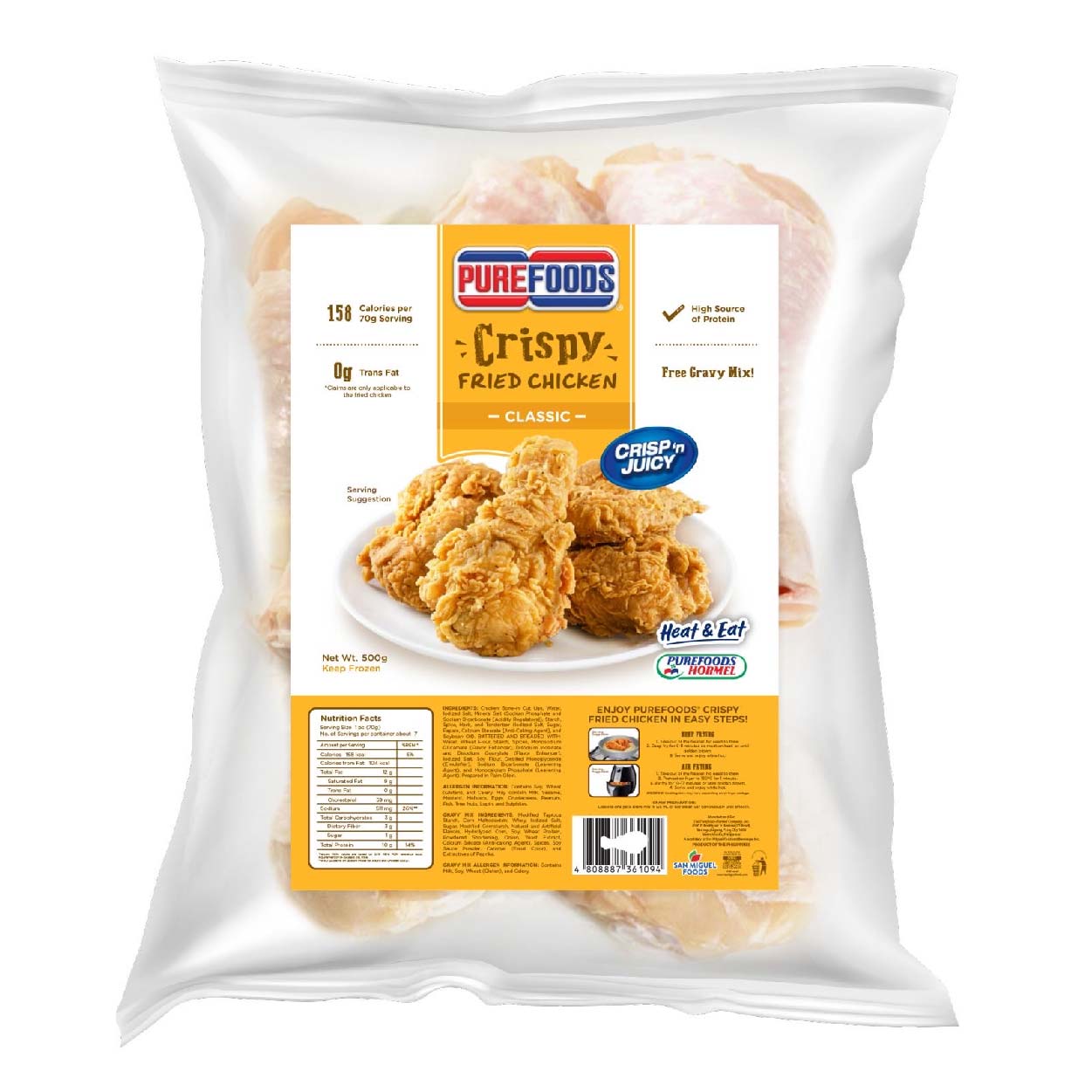 Purefoods Heat & Eat Crispy Fried Chicken Classic 500g