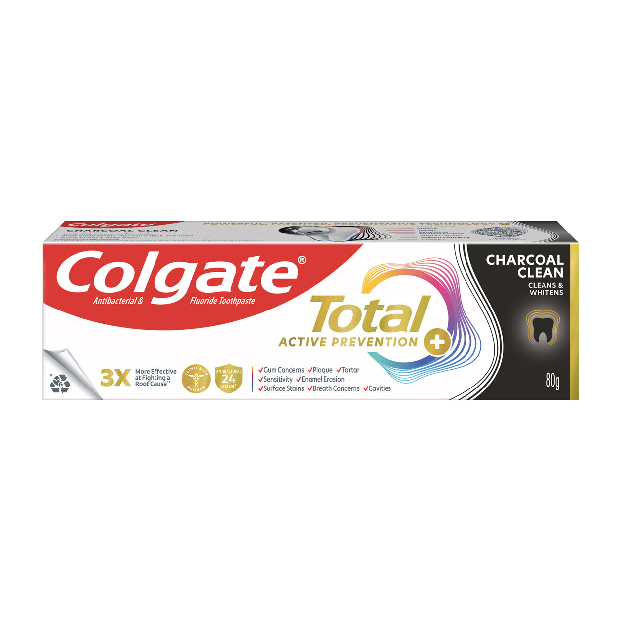 Colgate Toothpaste Total Active Prevention Charcoal Clean 80g