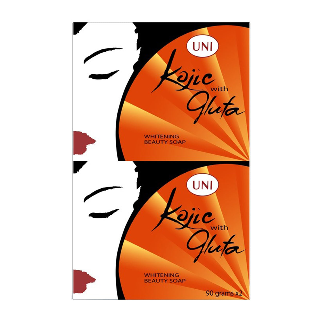 Uni Soap Kojic with Glutathione 2x90g Twin Pack