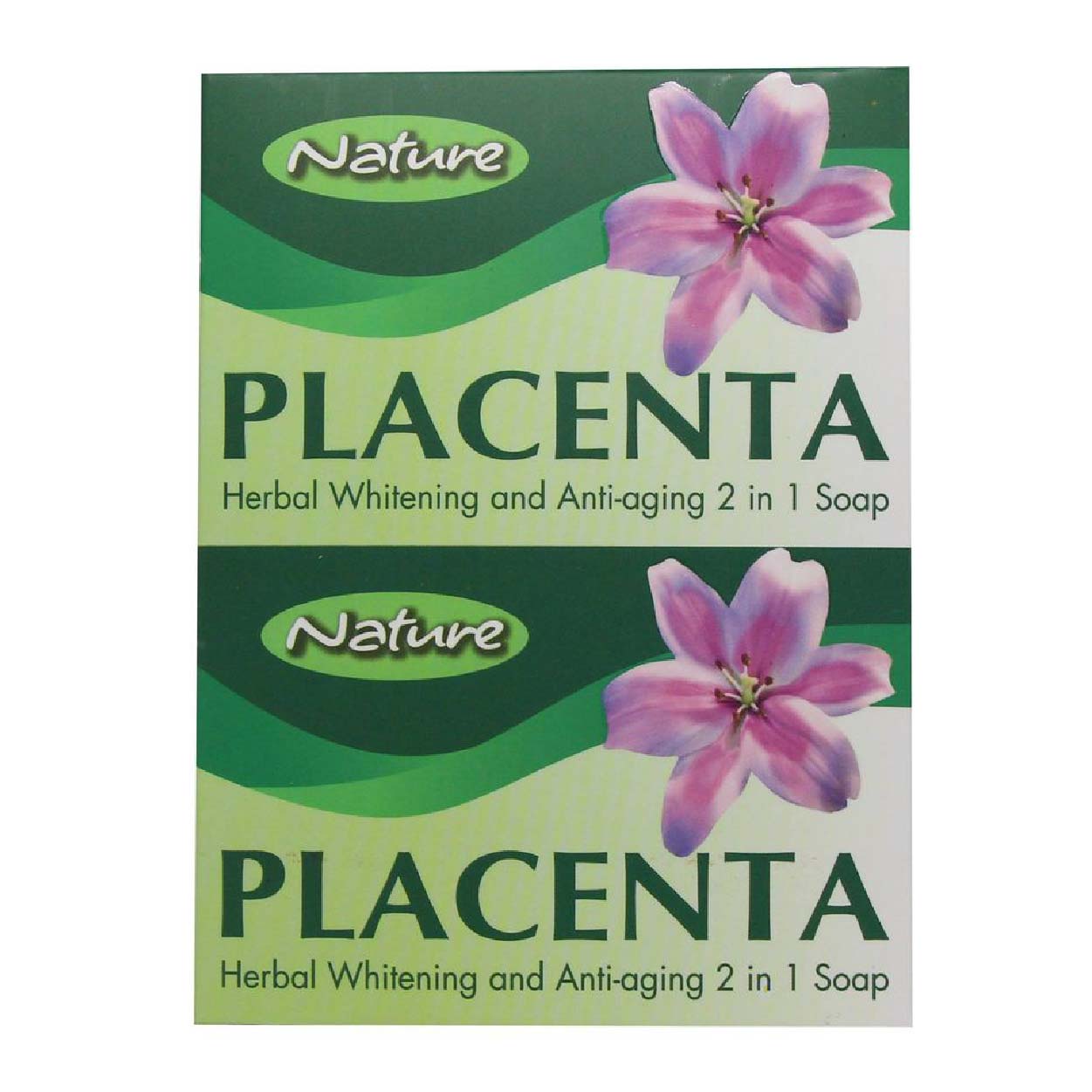 Nature Placenta Herbal Whitening & Anti Aging 2 in 1 Soap 2x135g